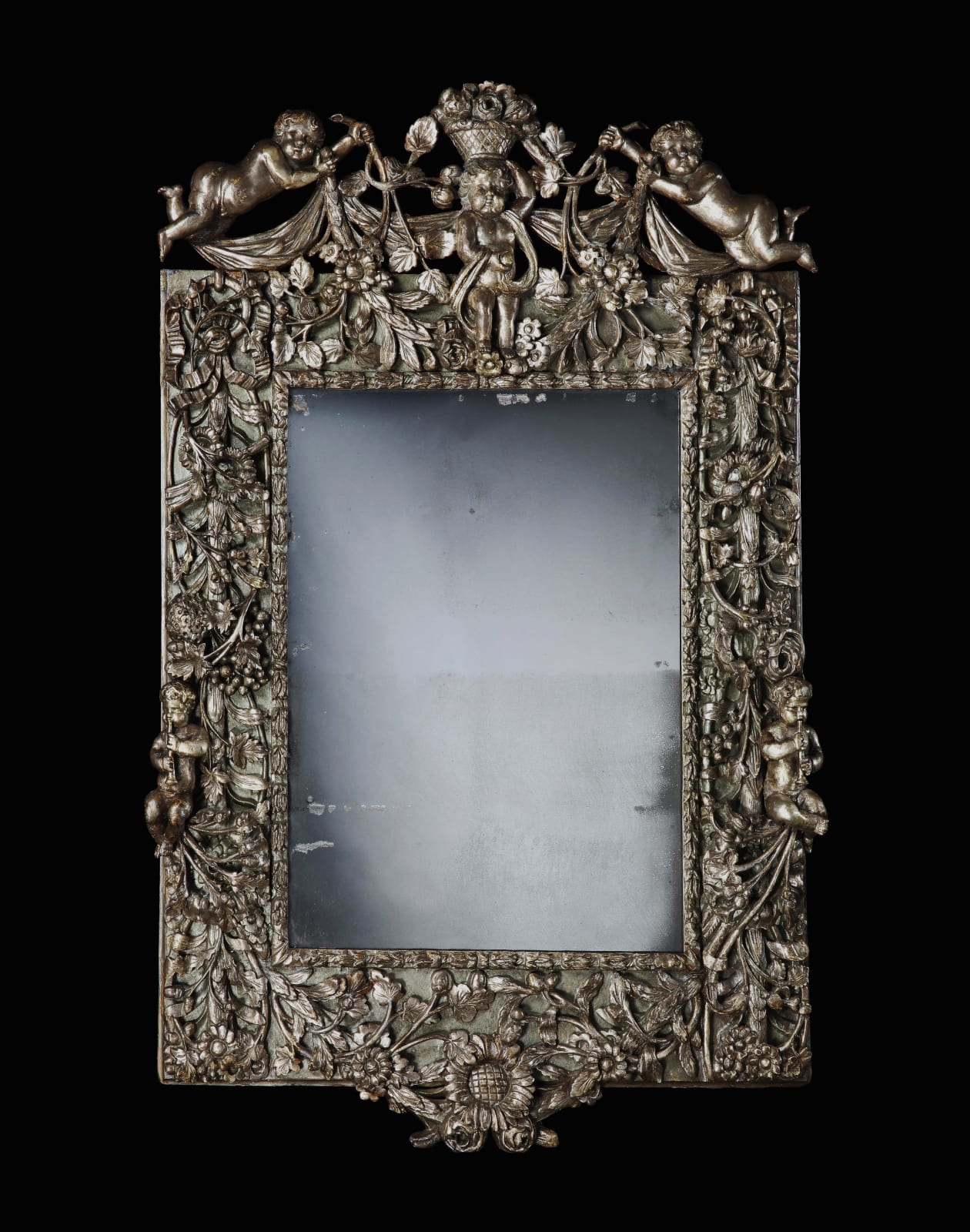 THE HAMSTERLEY HALL SILVERED MIRROR, ENGLIAND, C. 1670-85