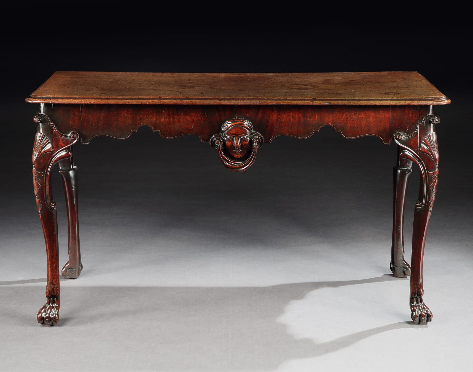 A GEORGE II IRISH MAHOGANY SIDE TABLE, IRISH, CIRCA 1745