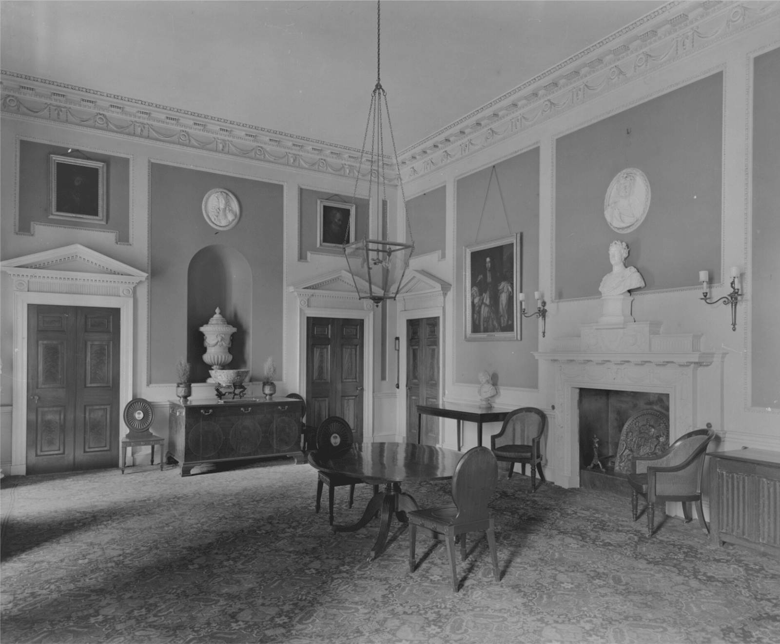 THE PEPER HAROW HALL CHAIRS ATTRIBUTED TO MAYHEW AND INCE, ENGLISH, CIRCA 1777