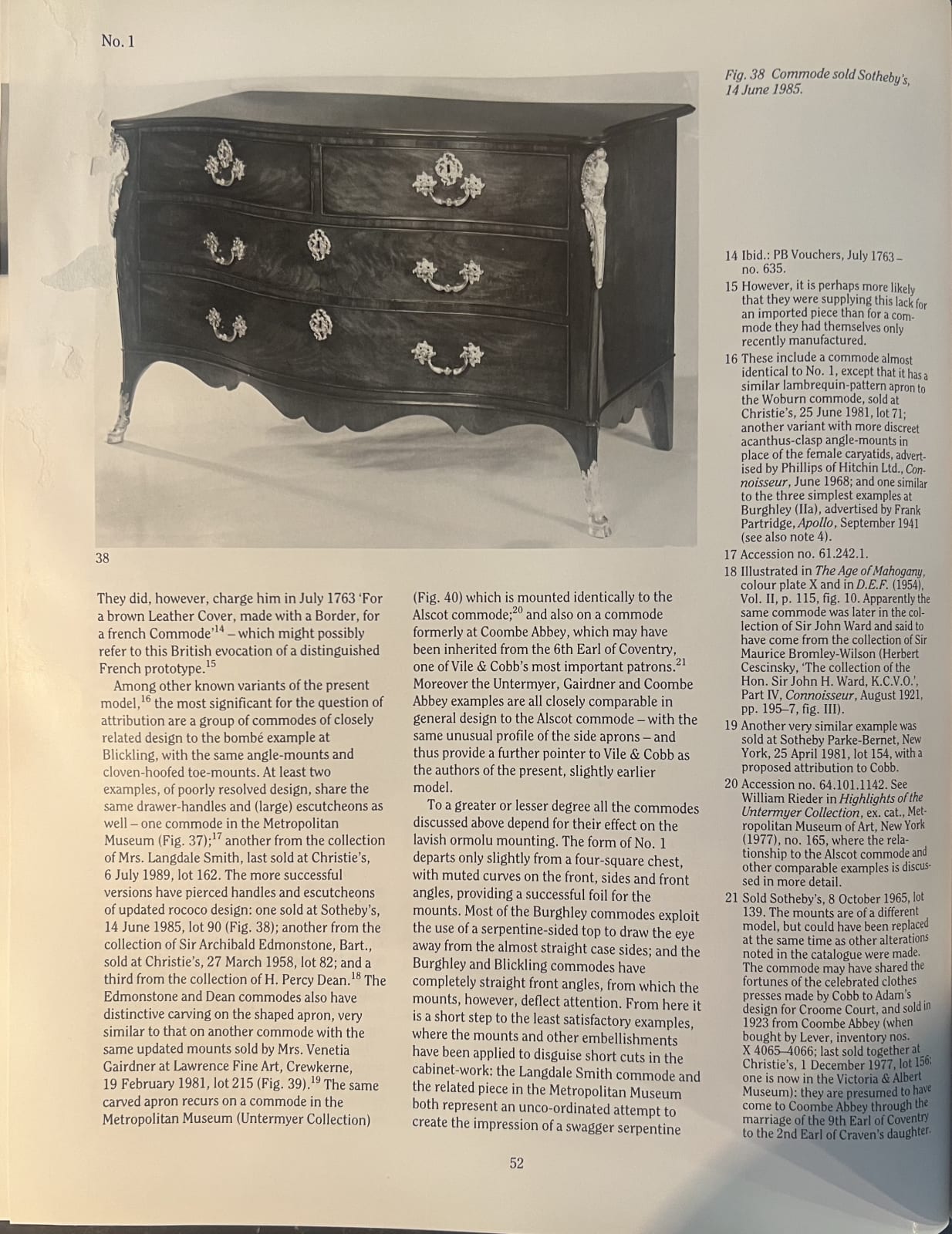 A GEORGE III MAHOGANY COMMODE ATTRIBUTED TO JOHN COBB, ENGLISH, CIRCA 1765