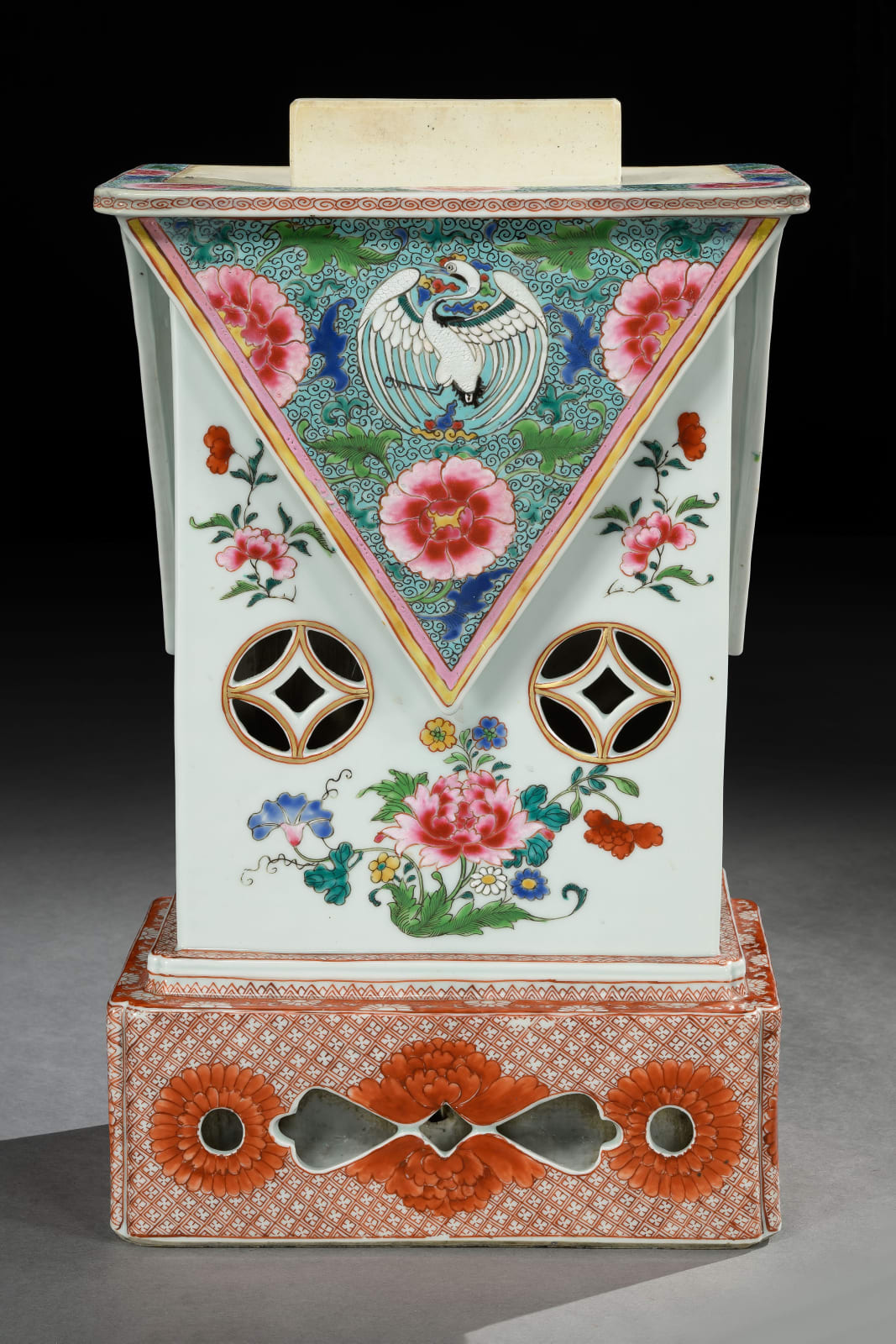 GROUP OF FOUR FAMILLE ROSE FIGURES OF TWO LADIES AND TWO BOYS, CHINA, QING DYNASTY, YONGZHENG (1722 - 35) - QIANLONG PERIOD (1736 - 95), C. 1730 - 40