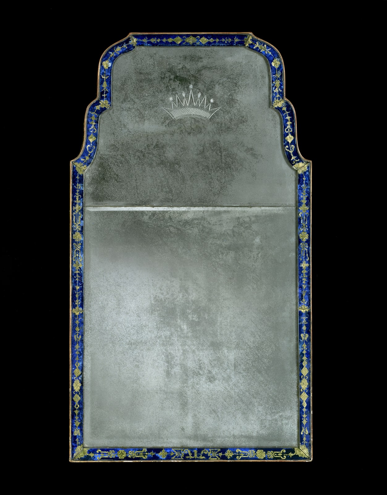 A QUEEN ANNE VERRE ÉGLOMISÉ MIRROR BY PHILIP ARBUTHNOT, English, circa 1712