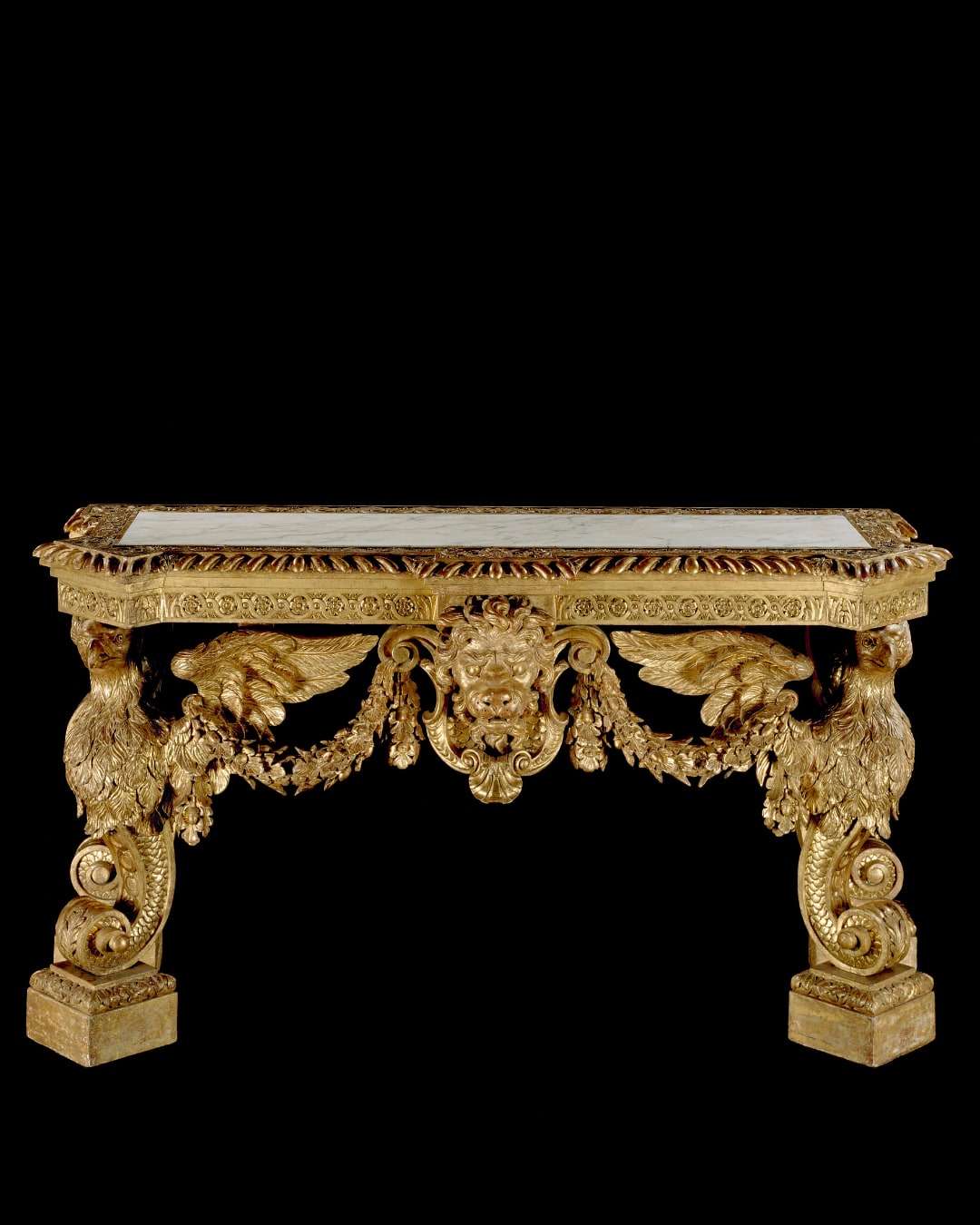 A GEORGE II SIDE TABLE IN THE MANNER OF WILLIAM KENT, English, circa 1740