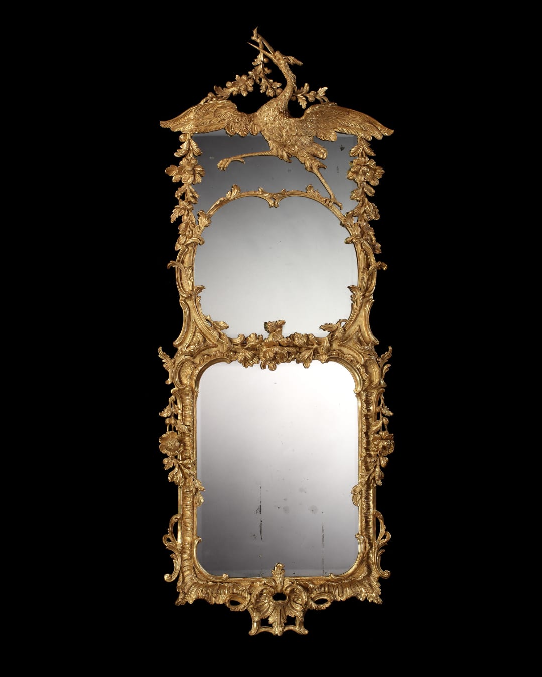 A GEORGE III GILTWOOD MIRROR, English, circa 1760