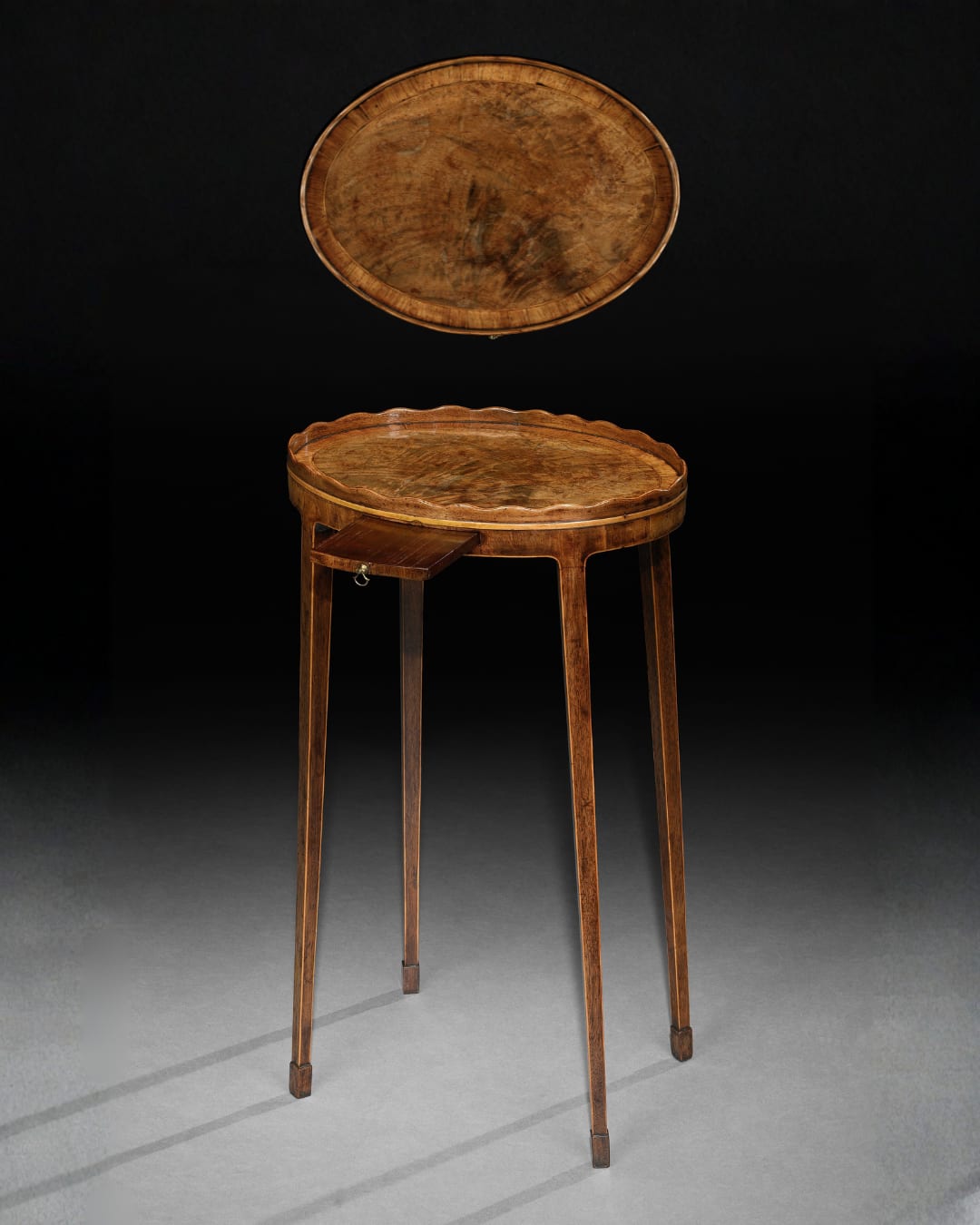 A GEORGE III MAHOGANY URN STAND, English, circa 1780