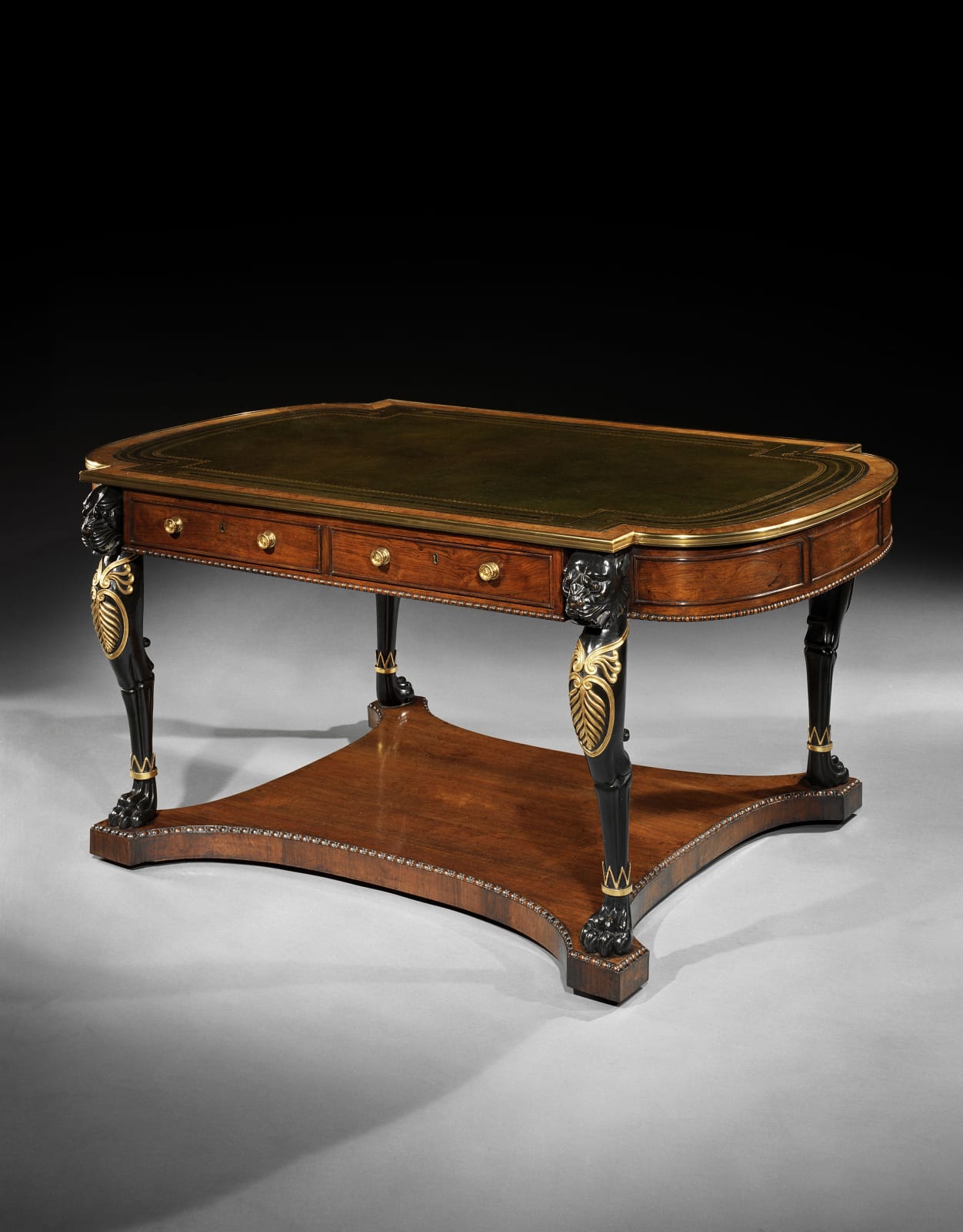 A REGENCY ROSEWOOD LIBRARY TABLE, English: circa 1815