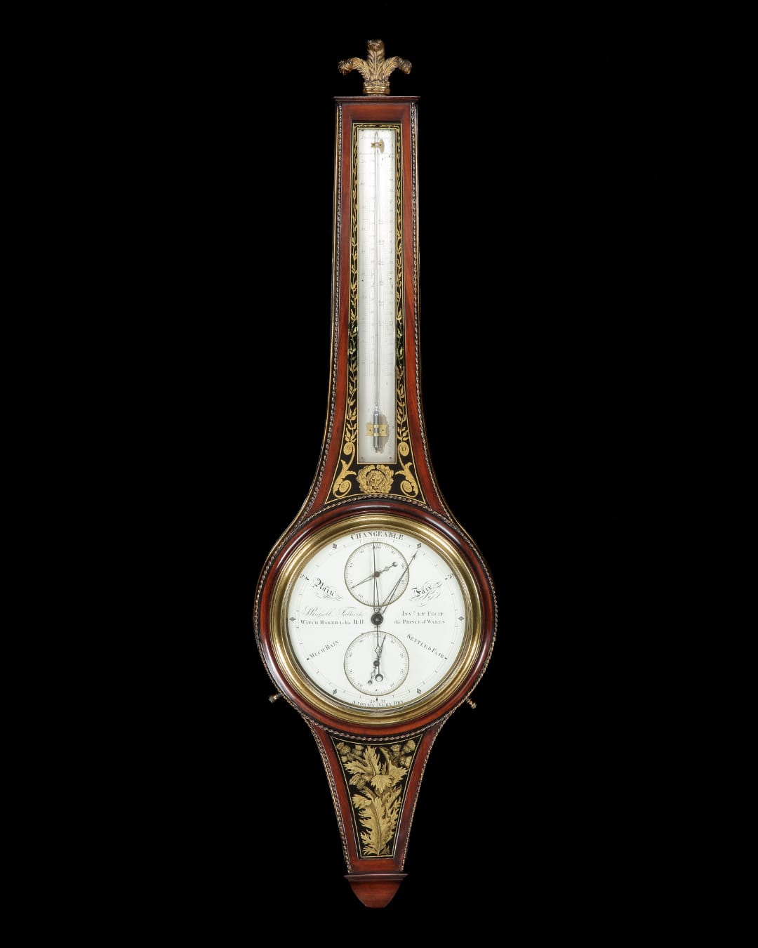 A GEORGE III BAROMETER BY JOHN RUSSELL, Scottish, circa 1810