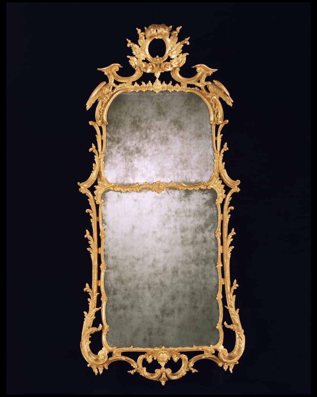 A GEORGE III GILTWOOD PIER GLASS, English, circa 1765