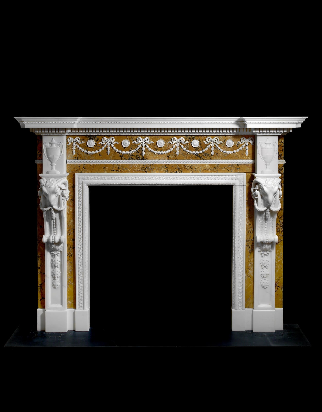 A GEORGE III MARBLE CHIMNEYPIECE , English, circa 1775