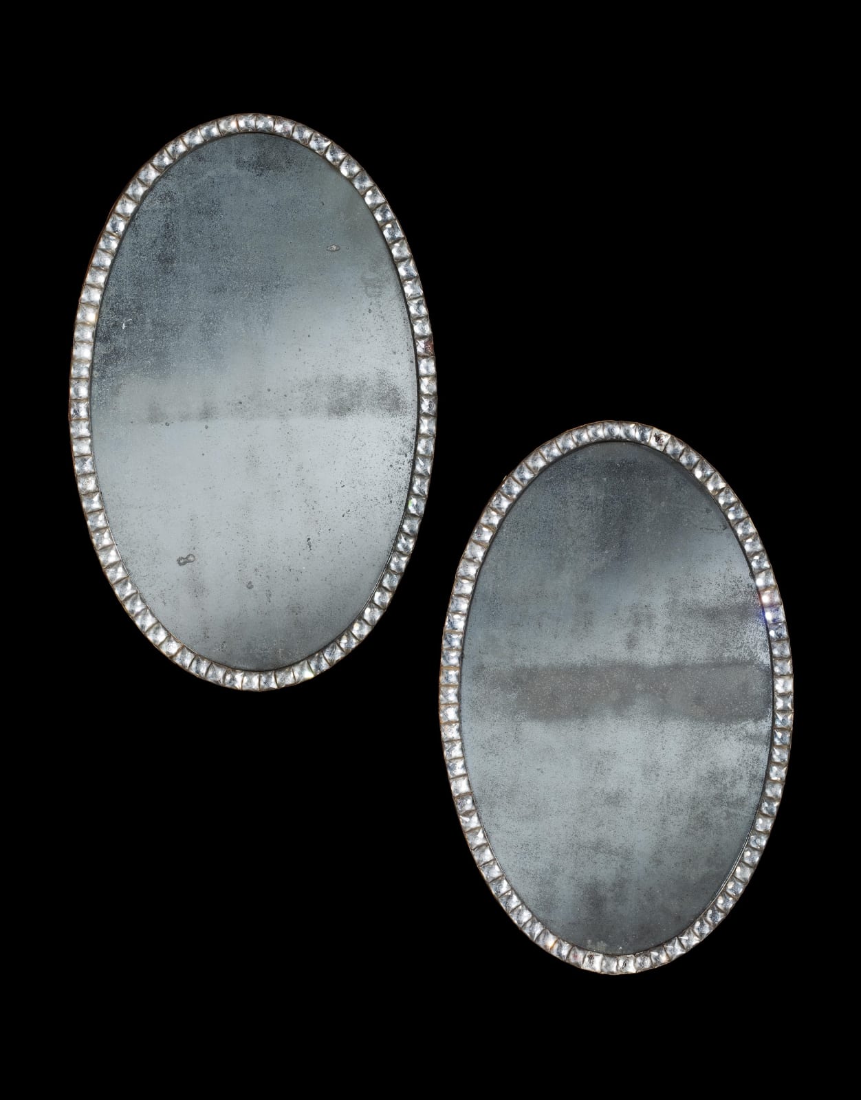 A PAIR OF IRISH GEORGE III CUT GLASS MIRRORS, Irish, circa 1780