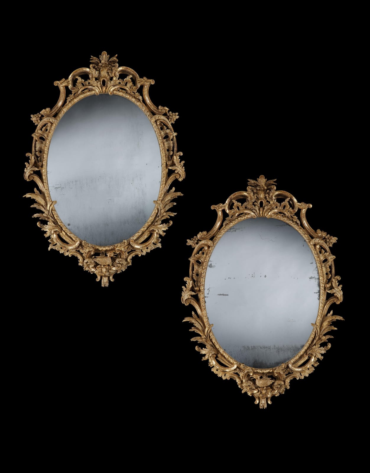 THE DUKE AND DUCHESS OF GLOUCESTER MIRRORS, Irish, circa 1765