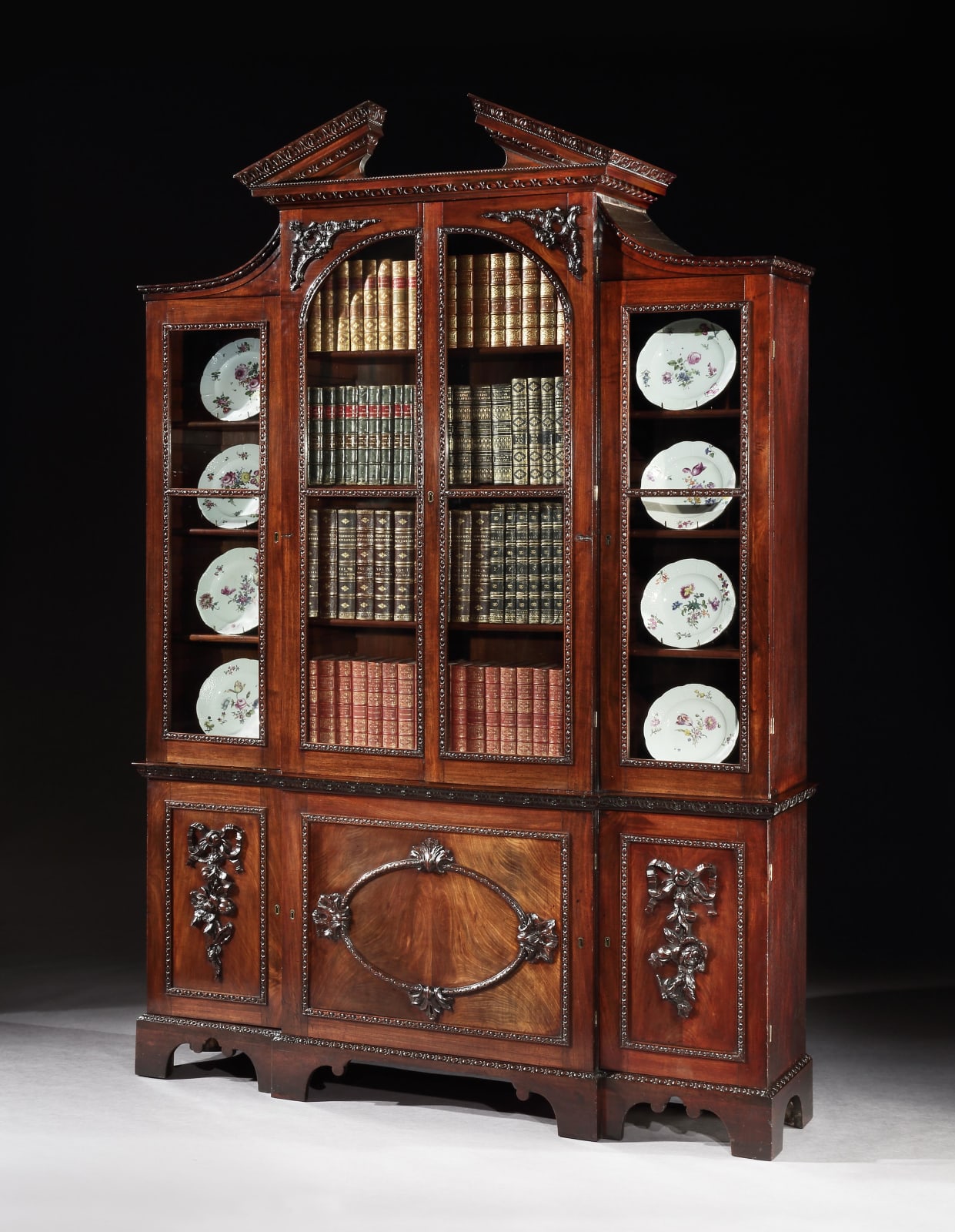 A GEORGE II MAHOGANY BOOKCASE, English, circa 1755