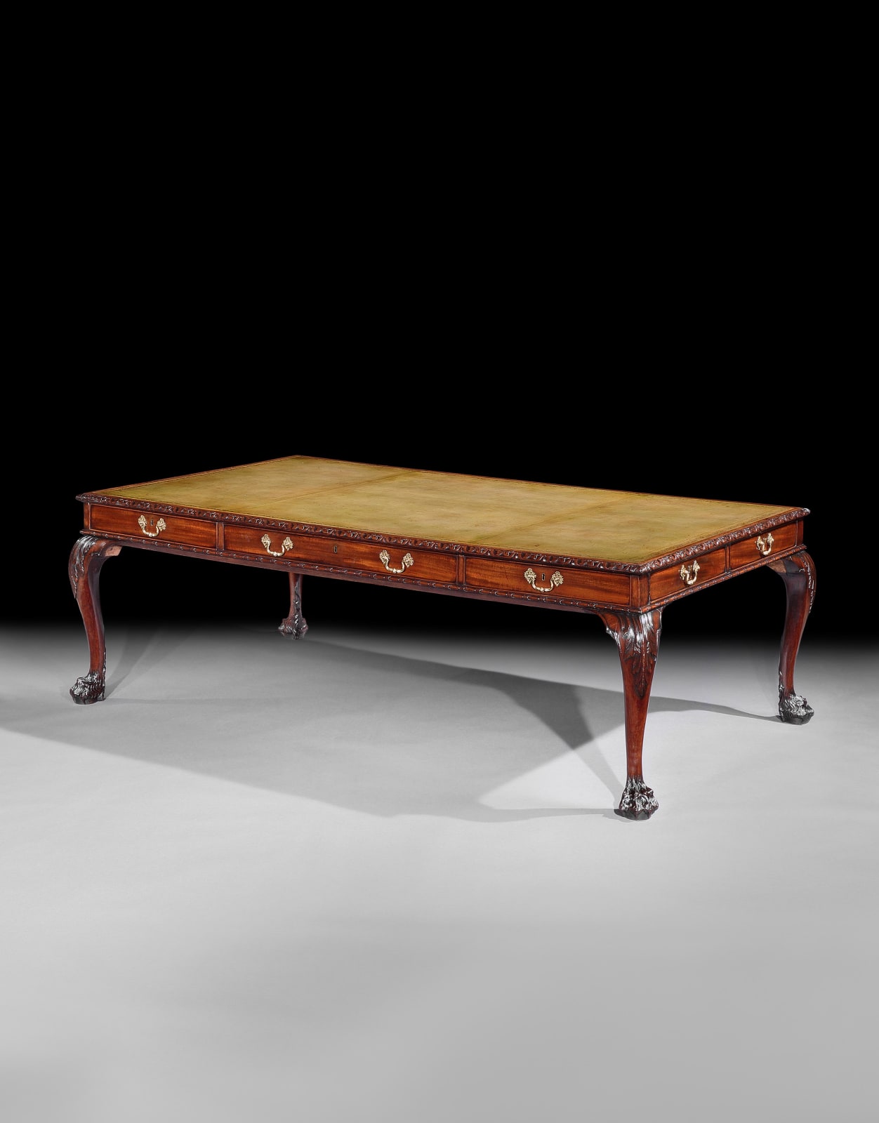 THE CHESTERFIELD HOUSE LIBRARY TABLE WITH ROYAL PROVENANCE, English, circa 1750