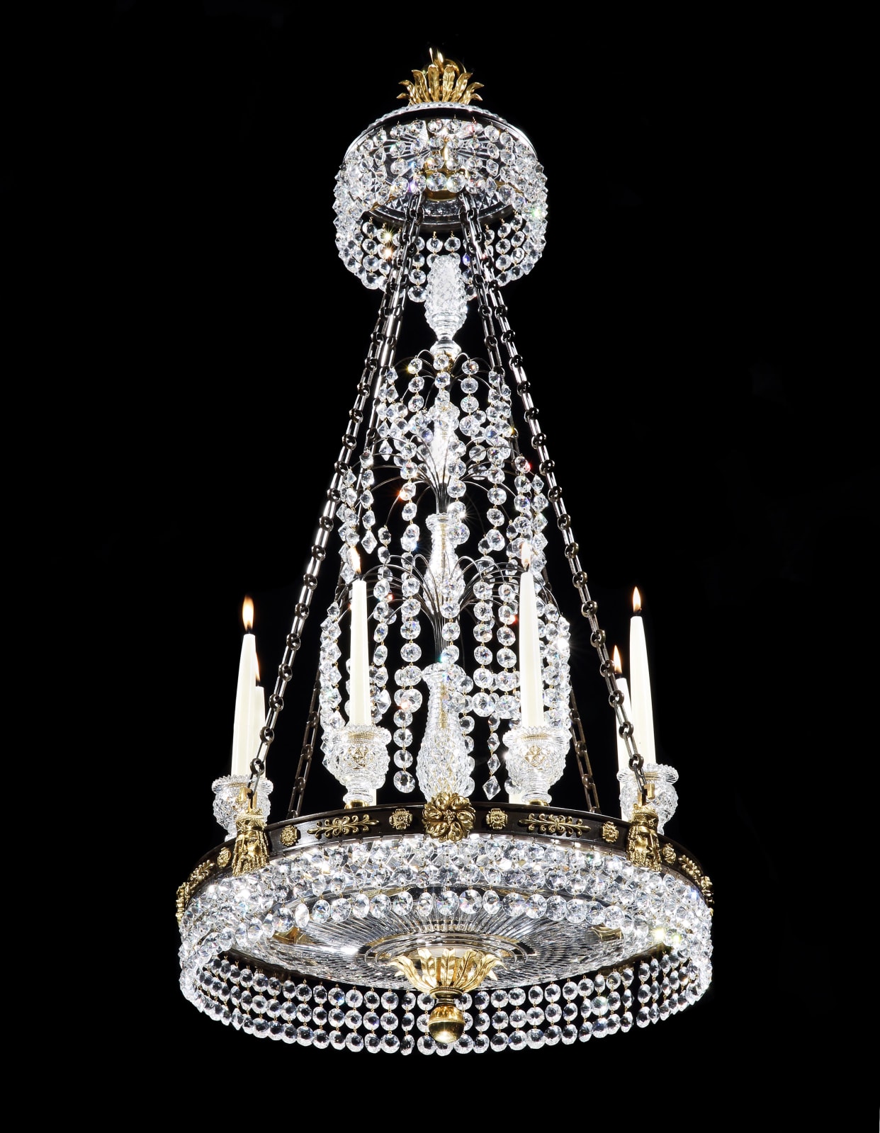 A REGENCY CUT GLASS DISH LIGHT, English, circa 1815