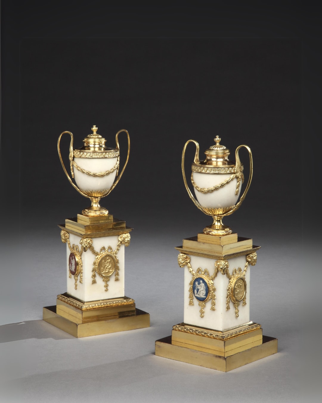 A PAIR OF GEORGE III VASES BY MATTHEW BOULTON , English, circa 1775