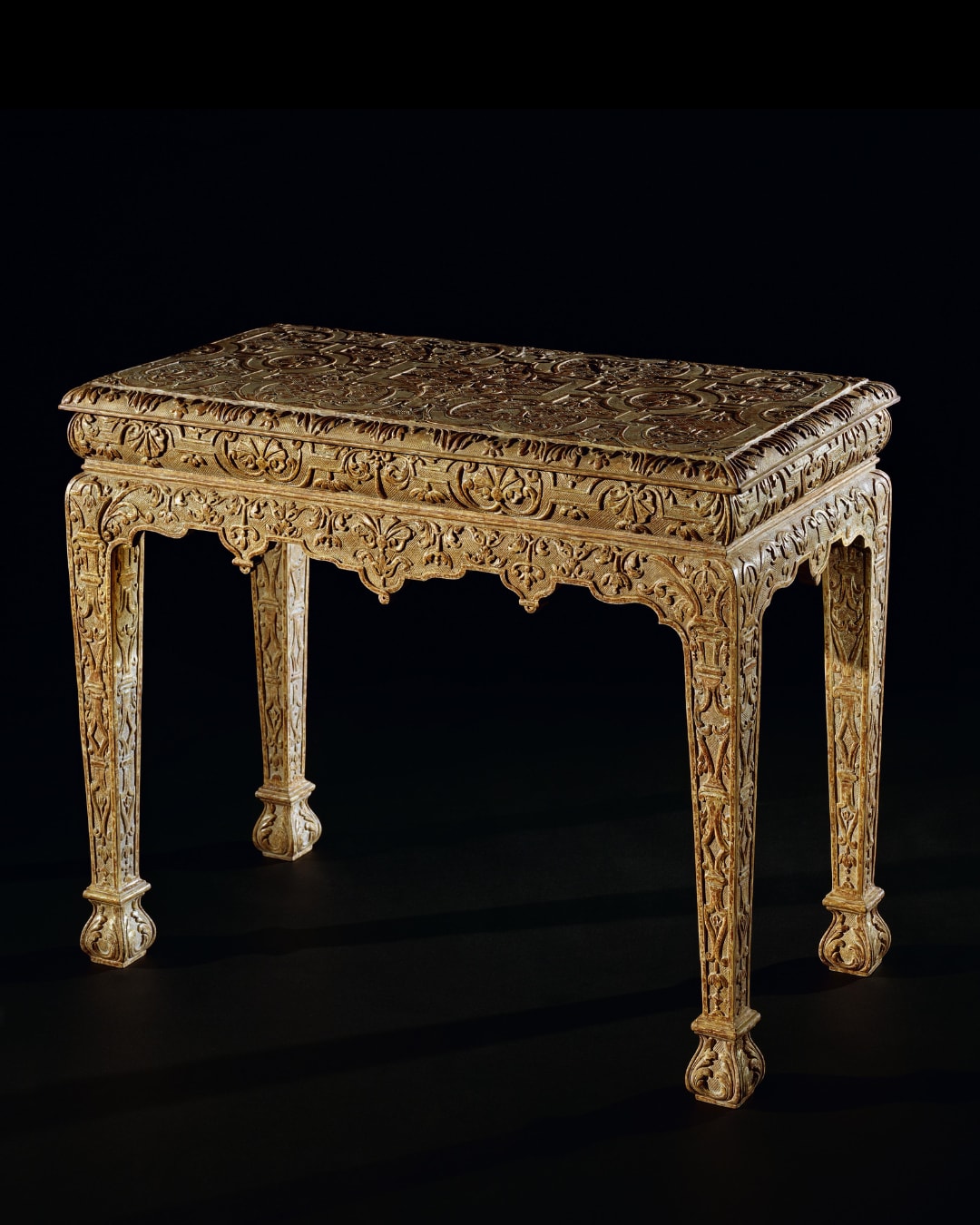 A WILLIAM AND MARY GILT GESSO SIDE TABLE, English, circa 1690