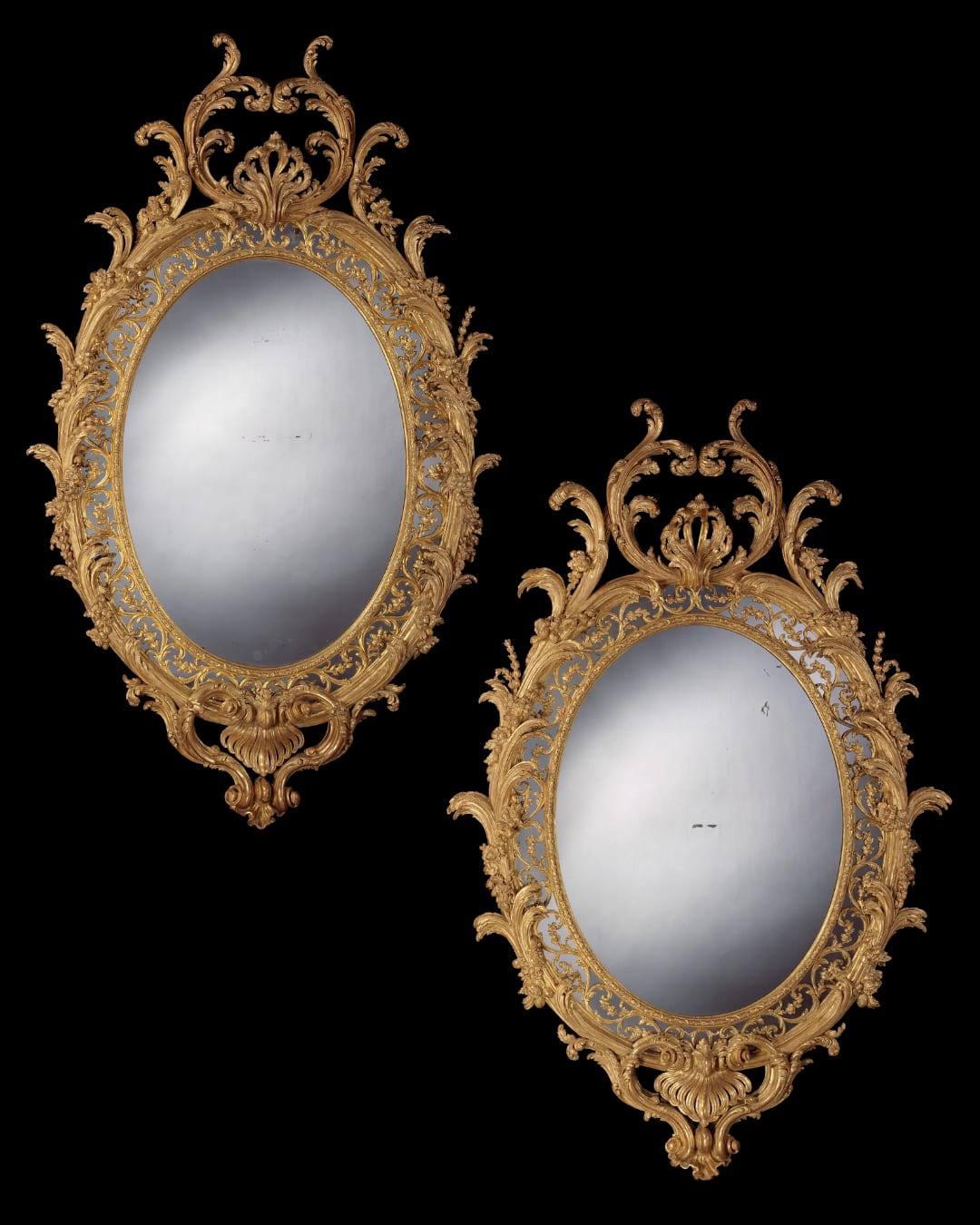A PAIR OF GEORGE III GILTWOOD MIRRORS, English, circa 1765