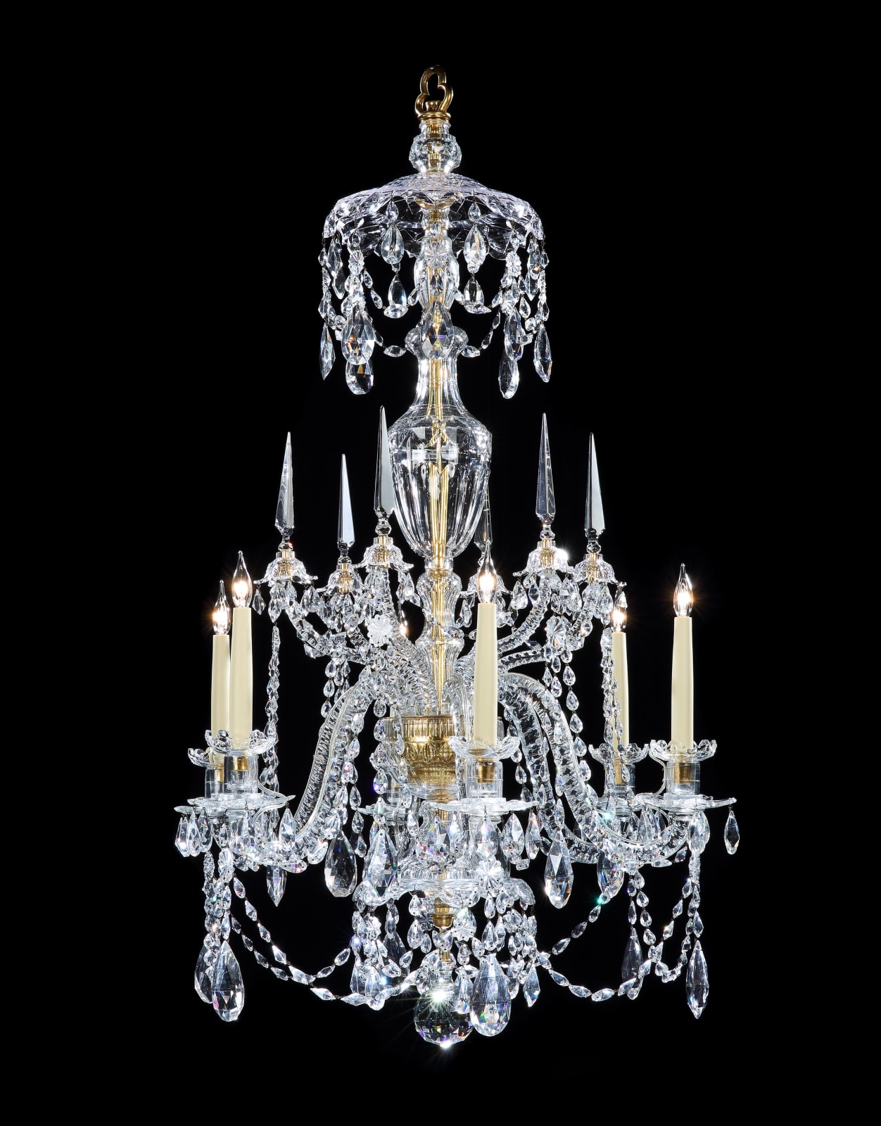 A GEORGE III CHANDELIER BY PARKER & PERRY, English, circa 1790