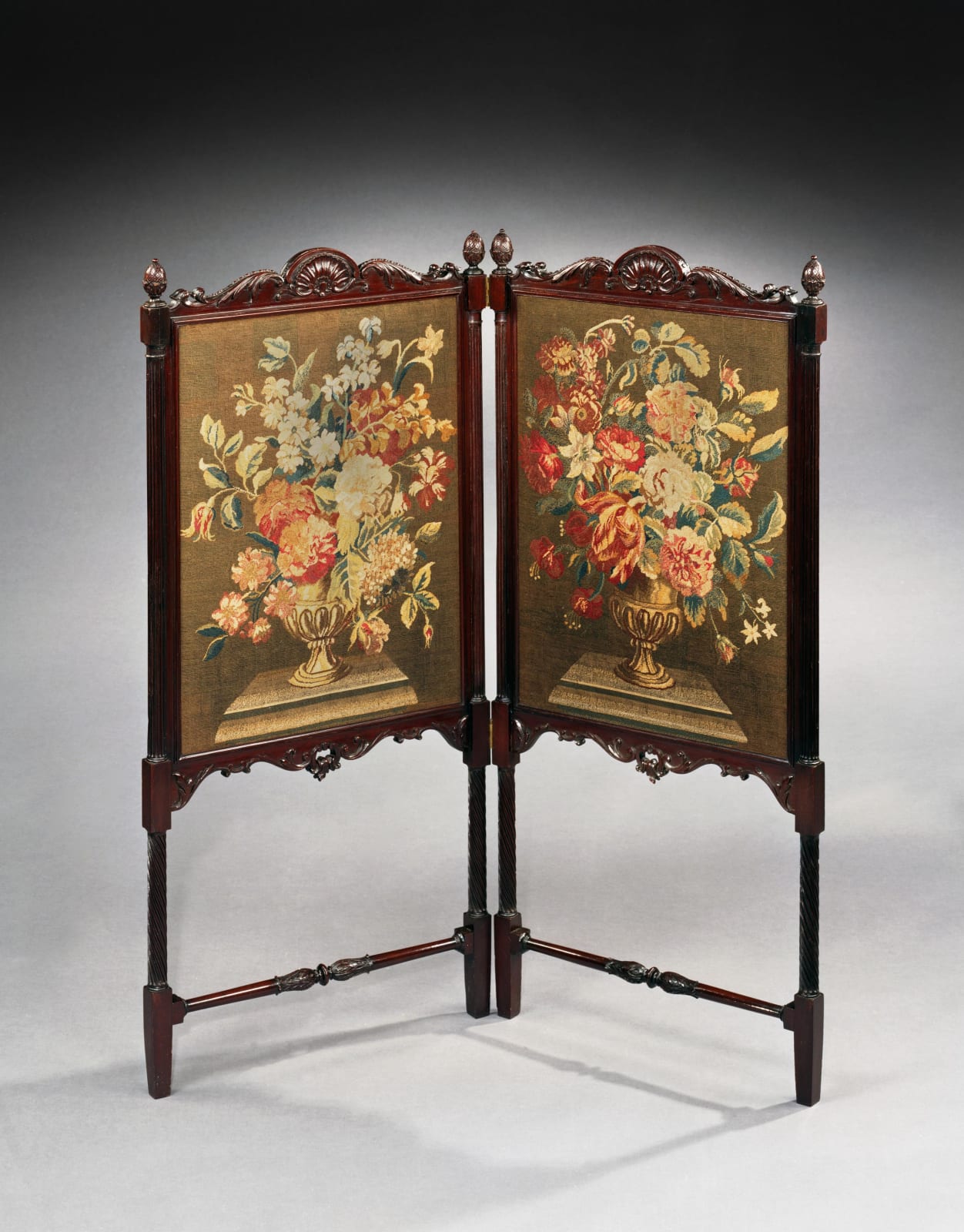 THE CUSWORTH HALL FIRE SCREEN, The screen: English, circa 1765  The needlework: English, circa 1765