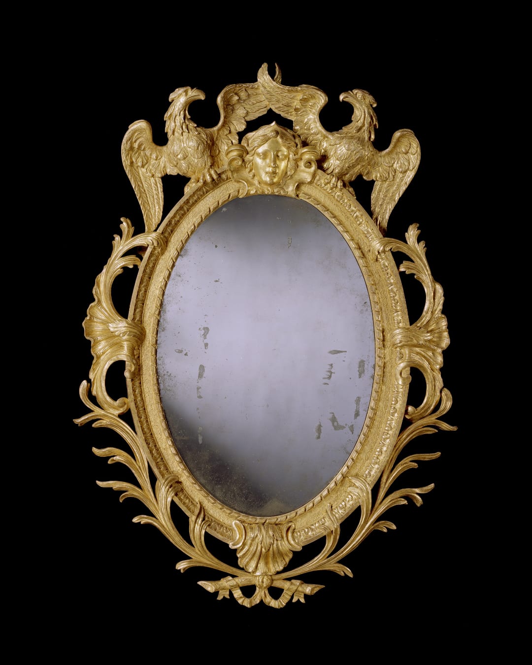 A GEORGE II GILTWOOD MIRROR, English, circa 1740