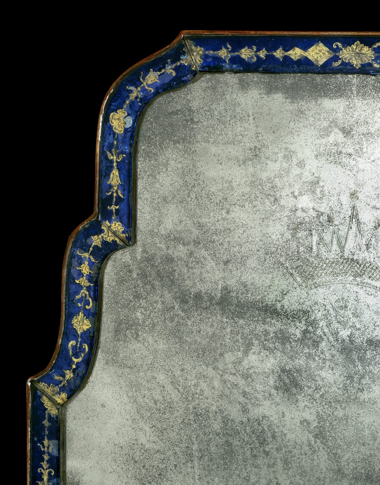 A QUEEN ANNE VERRE ÉGLOMISÉ MIRROR BY PHILIP ARBUTHNOT, English, circa 1712