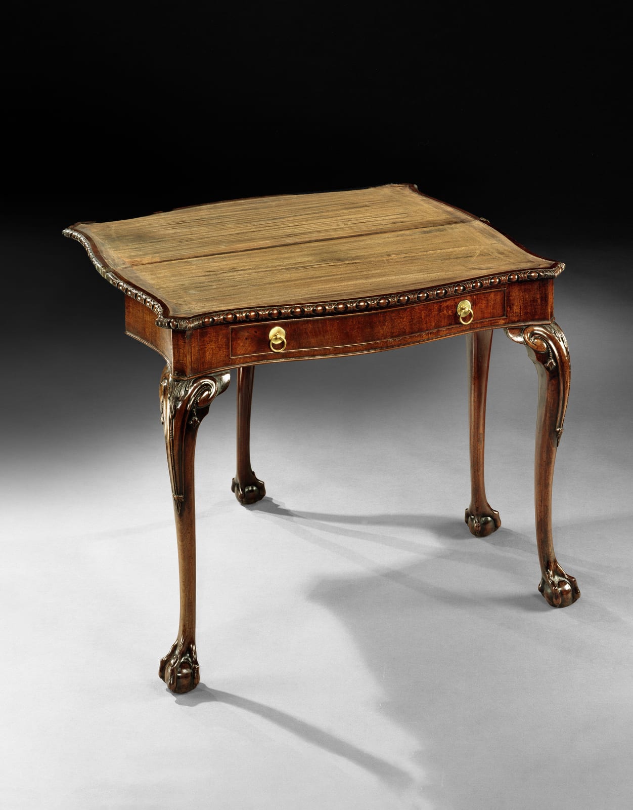 A GEORGE III MAHOGANY CARD TABLE, English, circa 1760