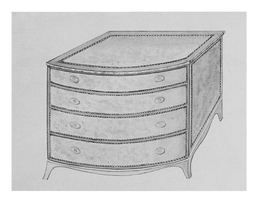 A PAIR OF GEORGE III MAHOGANY CHESTS OF DRAWERS, English, circa 1795