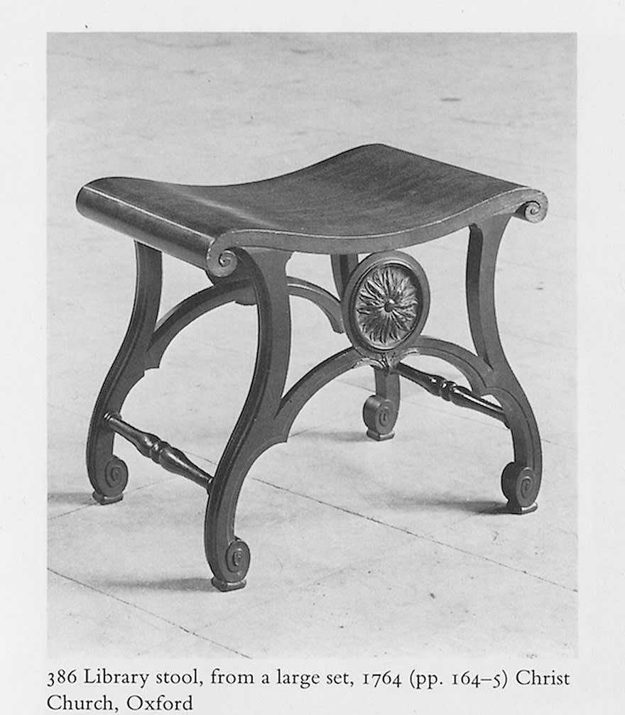 A PAIR OF GEORGE III MAHOGANY STOOLS ATTRIBUTED TO THOMAS CHIPPENDALE, English, circa 1765