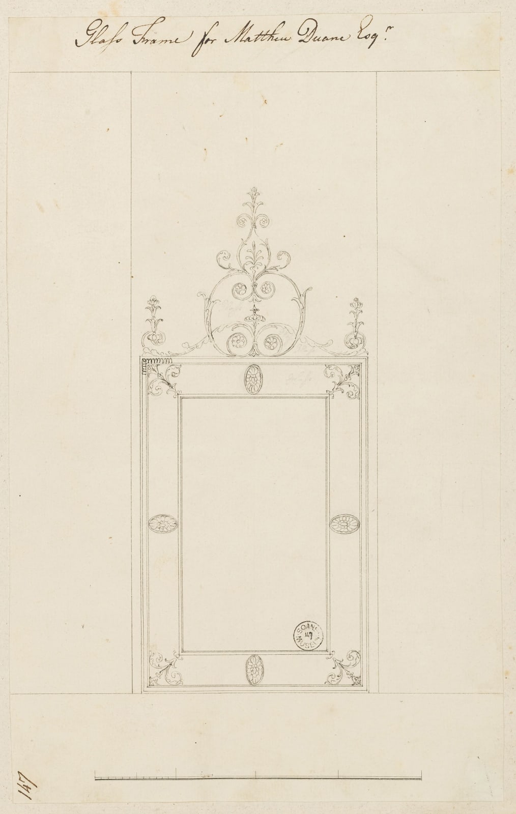 A GEORGE III GILTWOOD MIRROR DESIGNED BY ROBERT ADAM, English, circa 1775