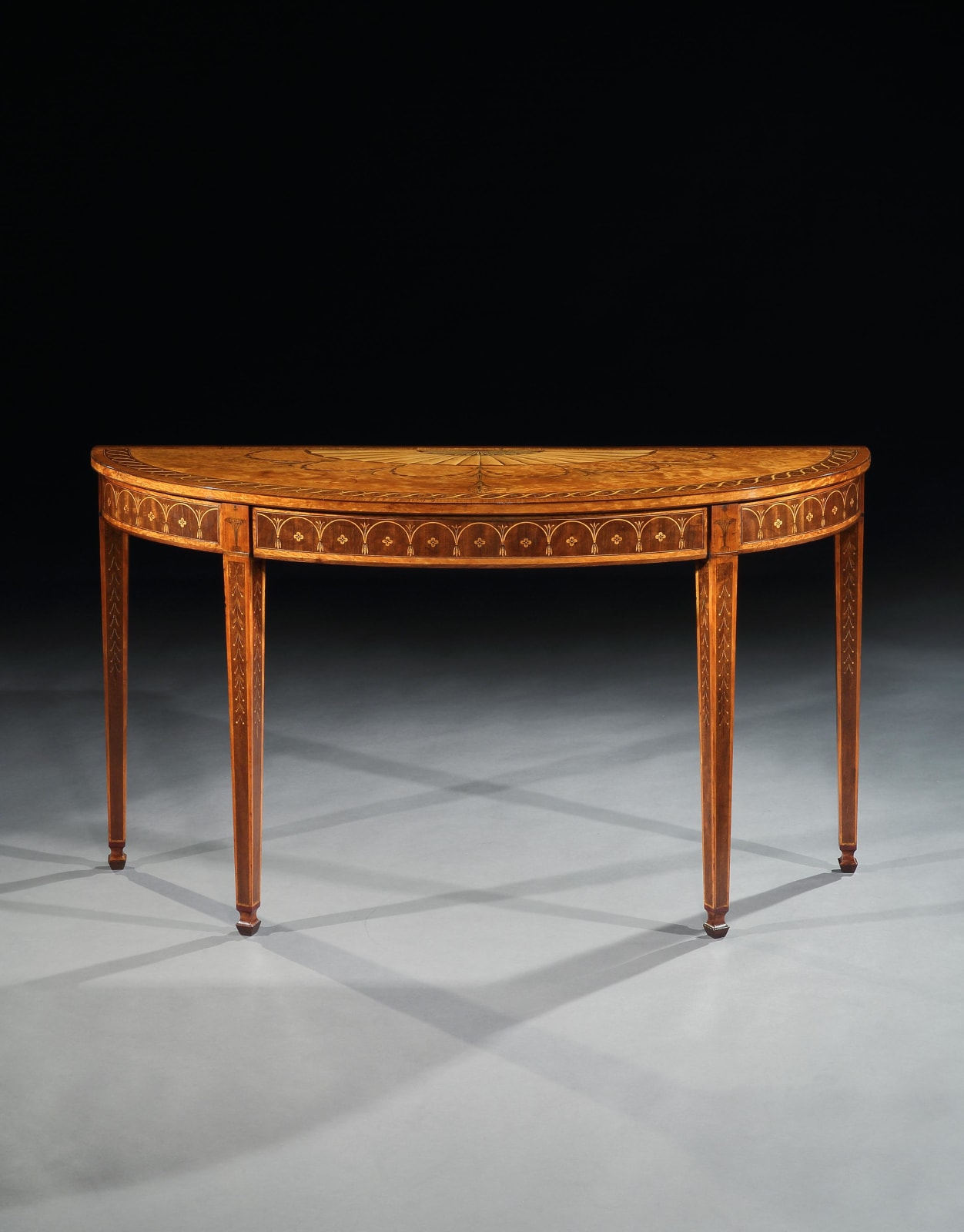 A PAIR OF GEORGE III SIDE TABLES ATTRIBUTED TO MAYHEW AND INCE, English, circa 1780