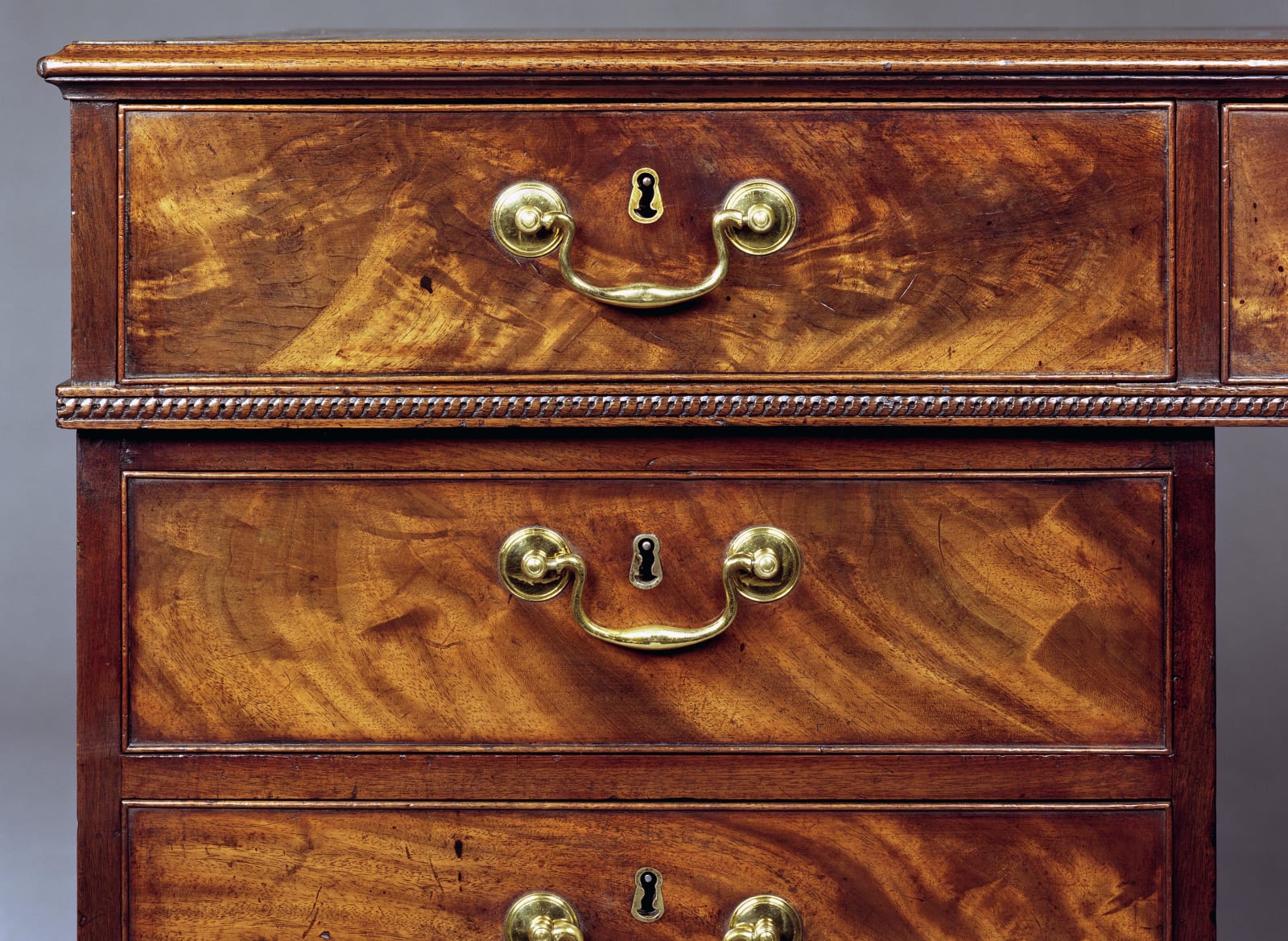 A GEORGE III MAHOGANY PARTNERS DESK , English, circa 1765