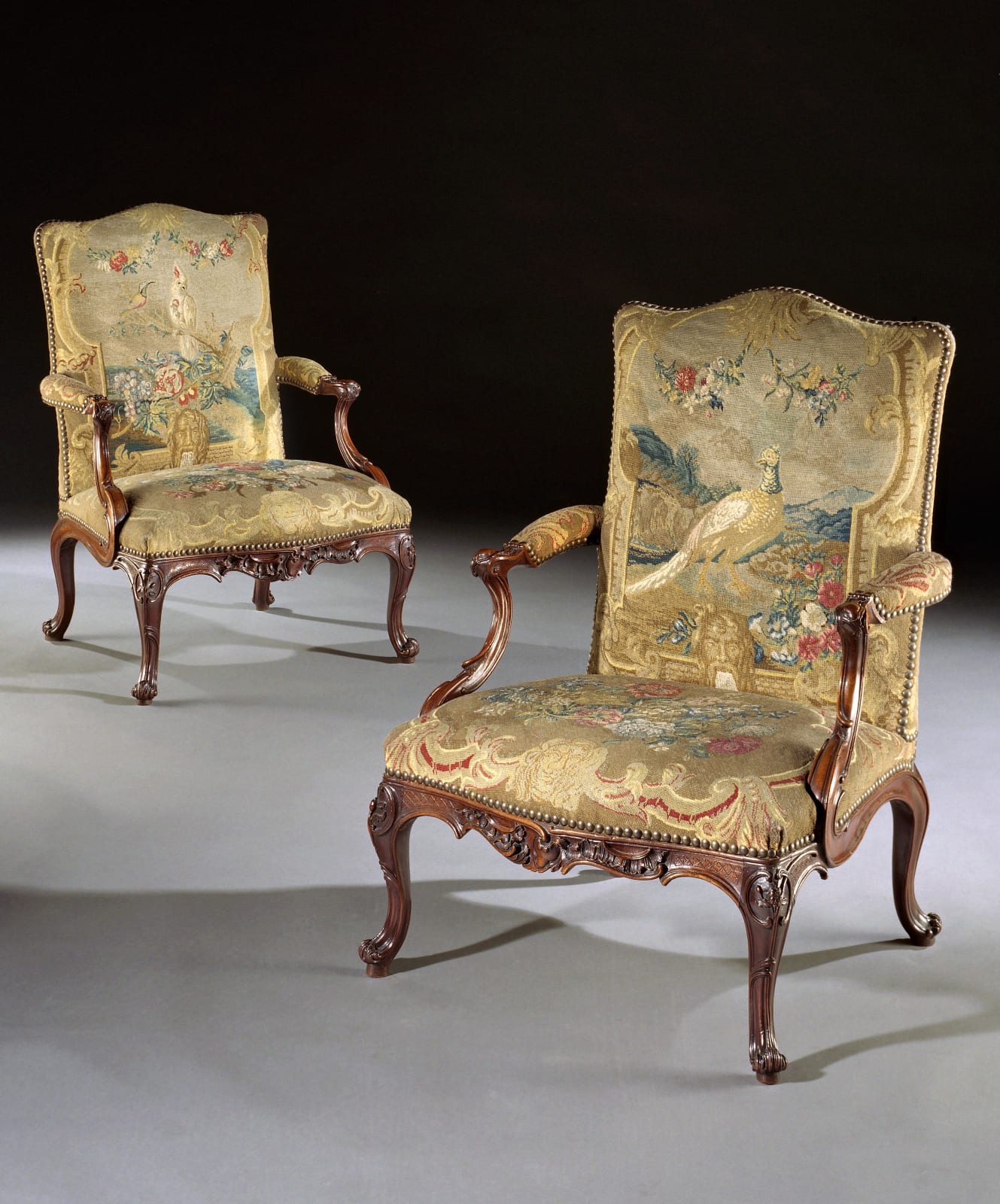 THE GLEMHAM HALL GAINSBOROUGH ARMCHAIRS, English, circa 1755