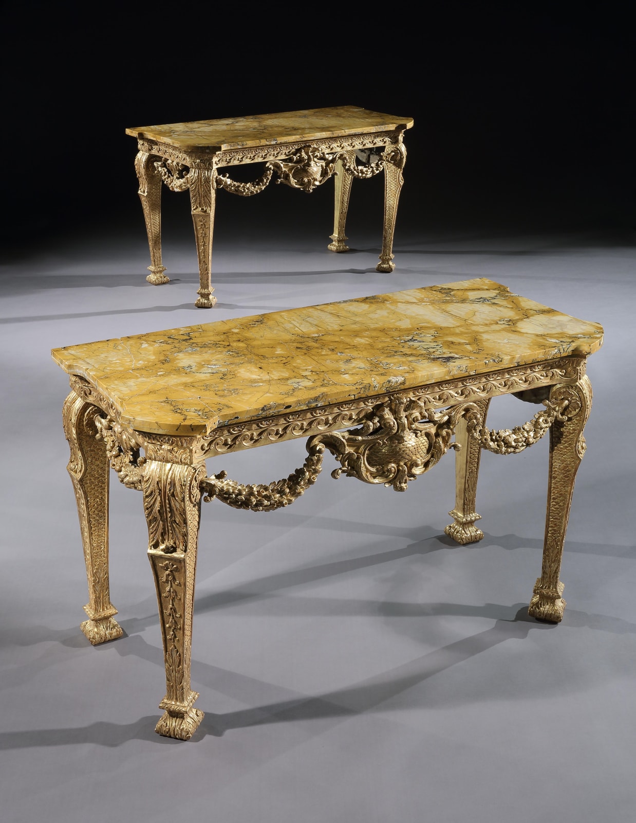 THE DEVONSHIRE HOUSE SIDE TABLES, English, circa 1725