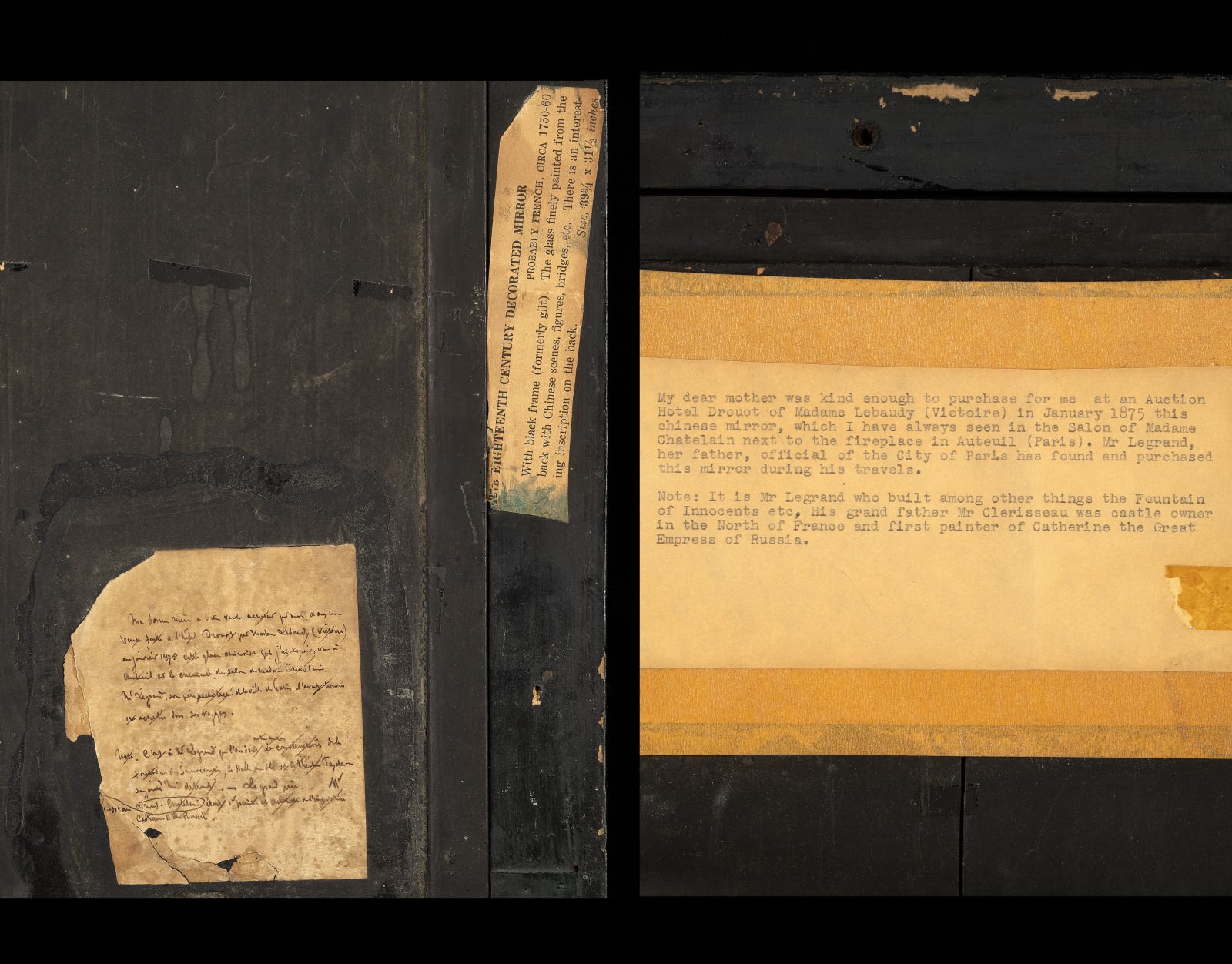 THE CLERISSEAU MIRROR PAINTING, Chinese, circa 1770