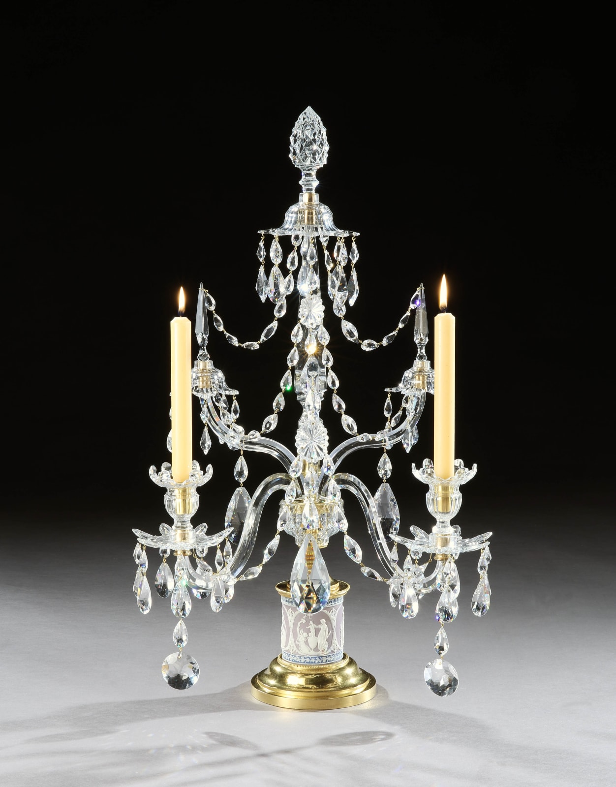 THE CRICHEL JASPER CANDELABRA, English, circa 1785
