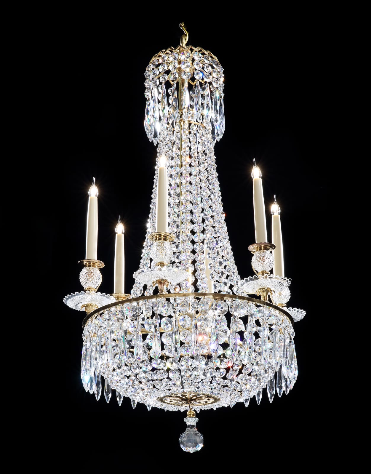 A PAIR OF CHANDELIERS BY JOHN BLADES, English, circa 1815