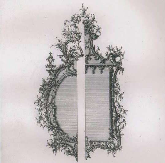 A GEORGE II OVAL GILTWOOD MIRROR, English, circa 1755