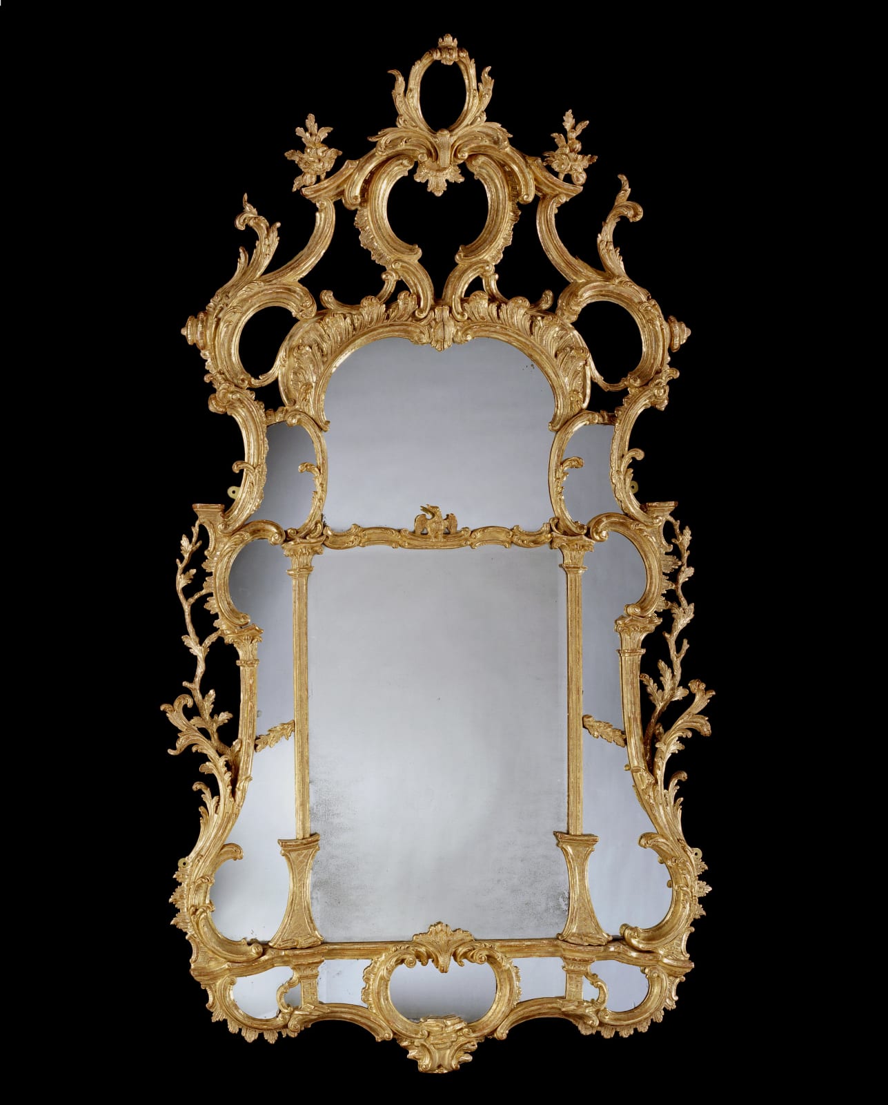 A PAIR OF GEORGE III GILTWOOD MIRRORS , English, circa 1765