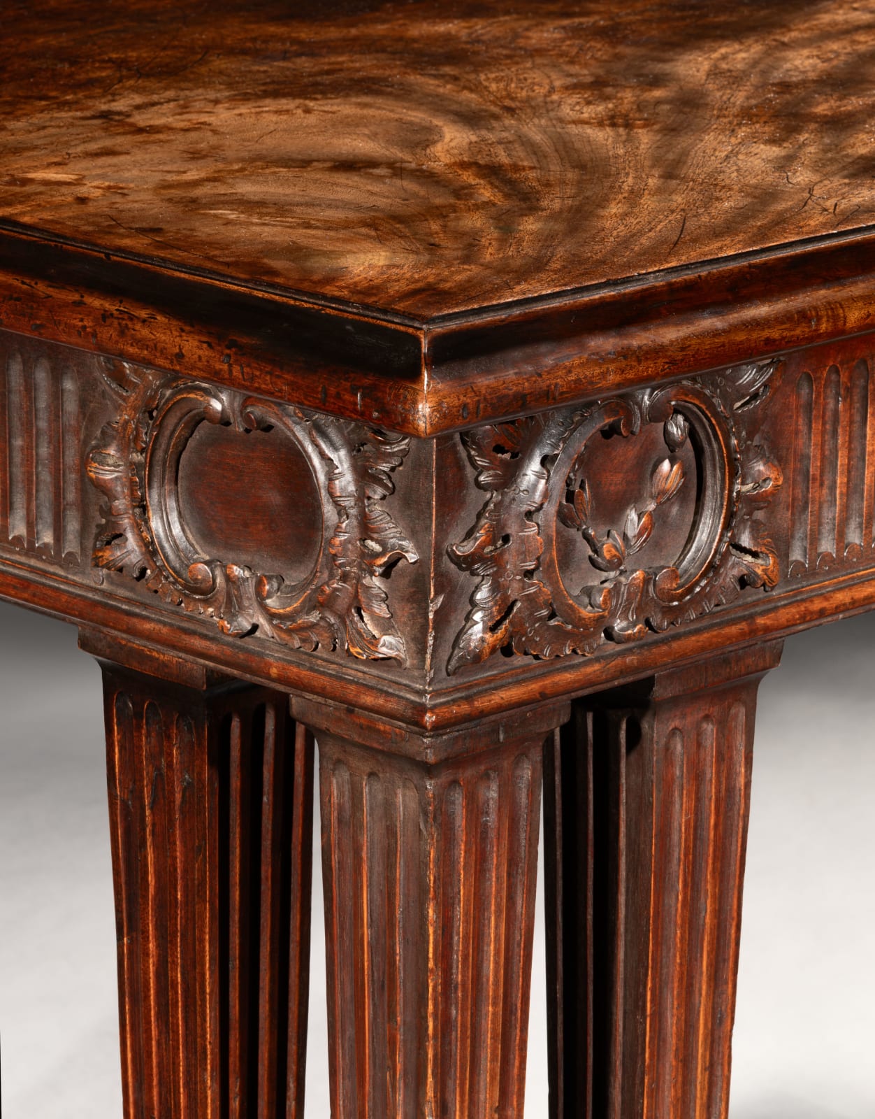 A GEORGE II MAHOGANY SIDE TABLE , English, circa 1755
