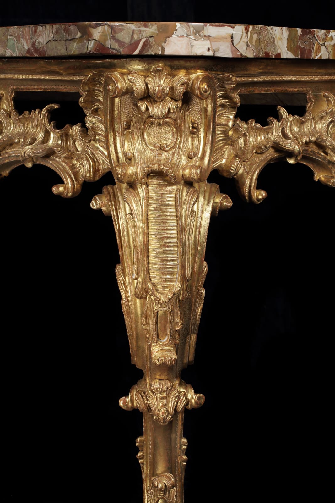 A GEORGE II GILTWOOD CONSOLE TABLE, English, circa 1755