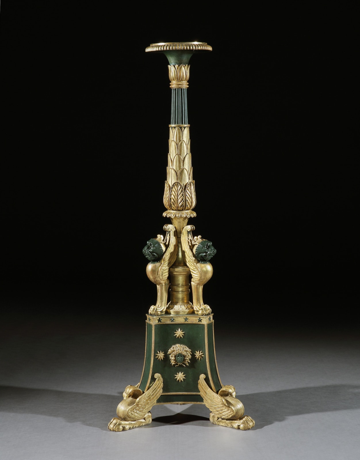 A PAIR OF REGENCY PARCEL GILT TORCHÈRES , English, circa 1815