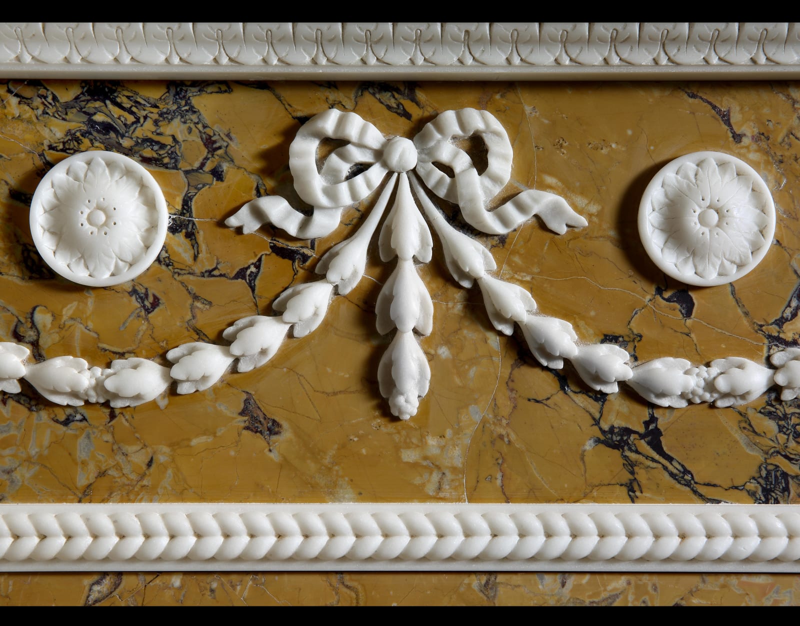 A GEORGE III MARBLE CHIMNEYPIECE , English, circa 1775