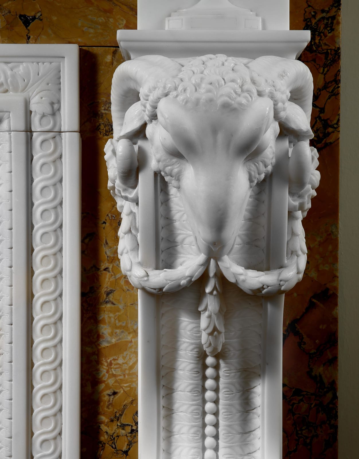 A GEORGE III MARBLE CHIMNEYPIECE , English, circa 1775