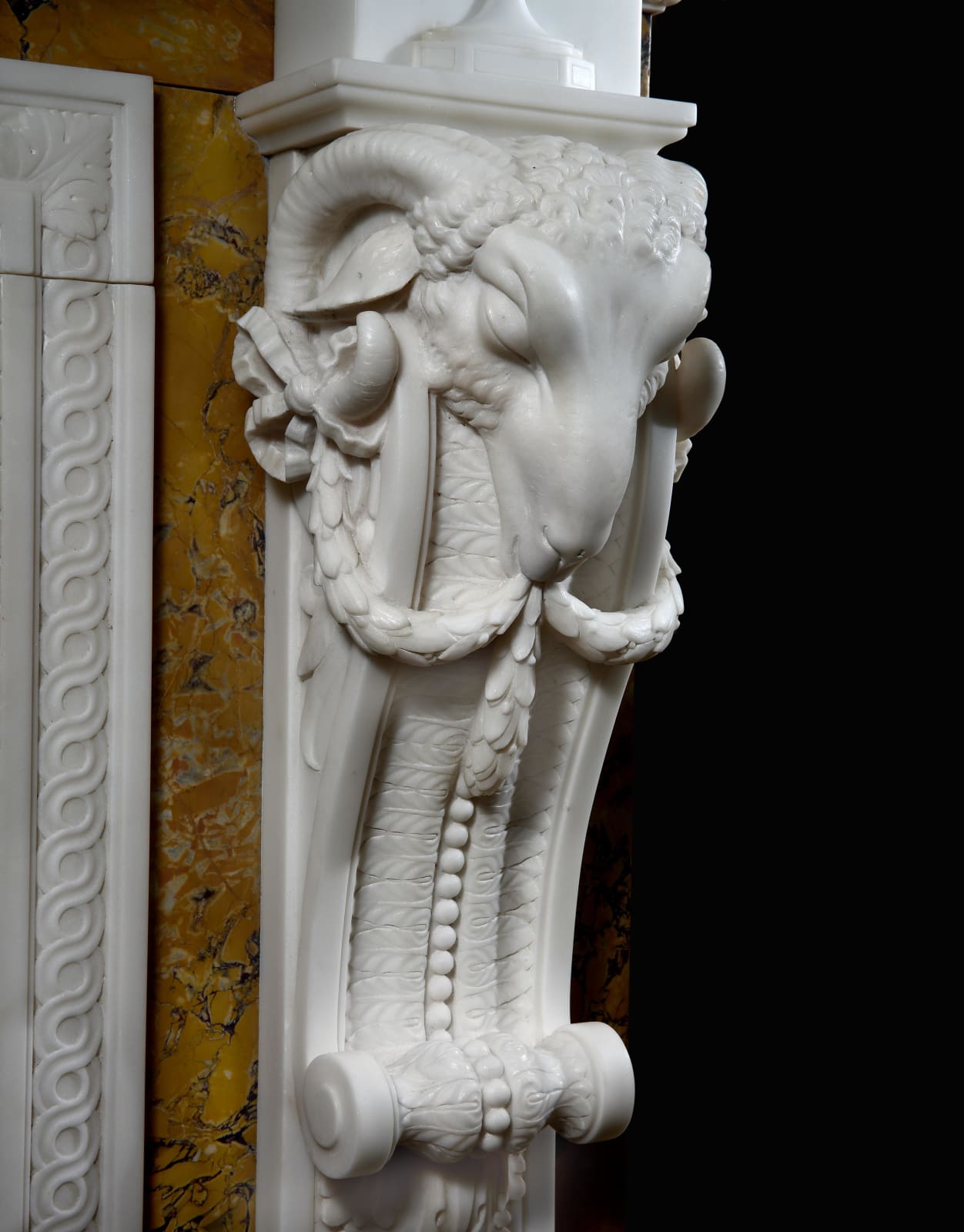 A GEORGE III MARBLE CHIMNEYPIECE , English, circa 1775