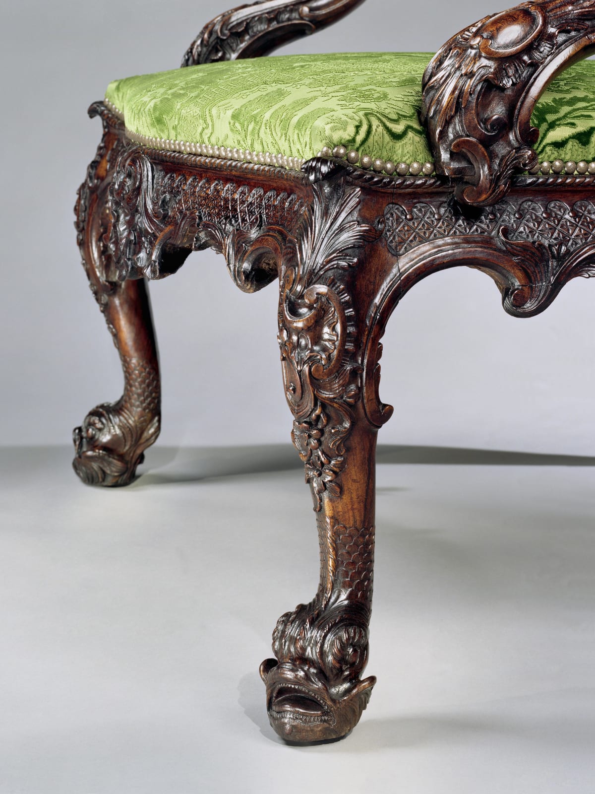 A GEORGE II MAHOGANY ARMCHAIR, English, circa 1755
