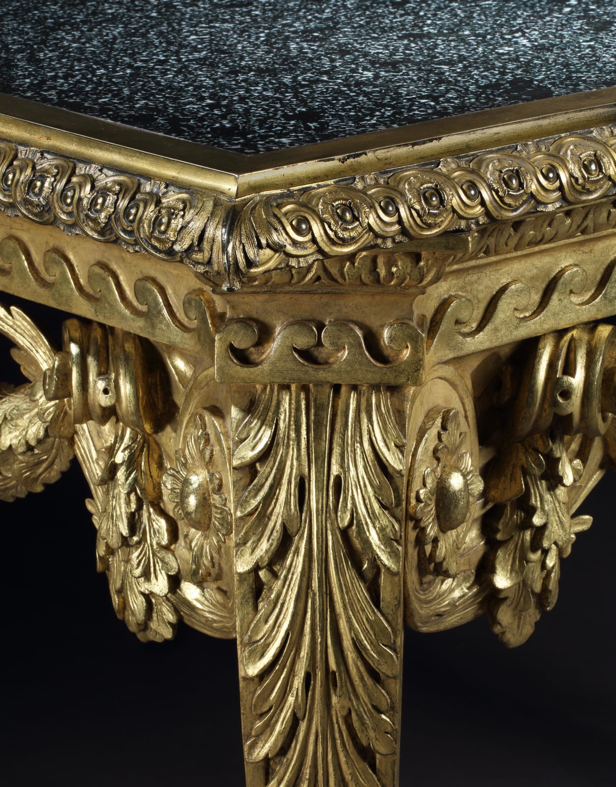 THE HOUGHTON HALL PORPHYRY SIDE TABLES, English, circa 1730