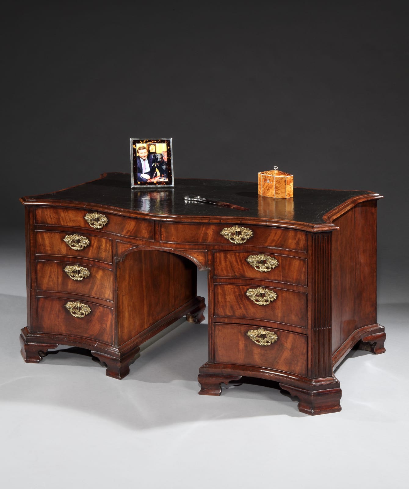 A GEORGE III MAHOGANY PARTNERS' DESK, English, circa 1765