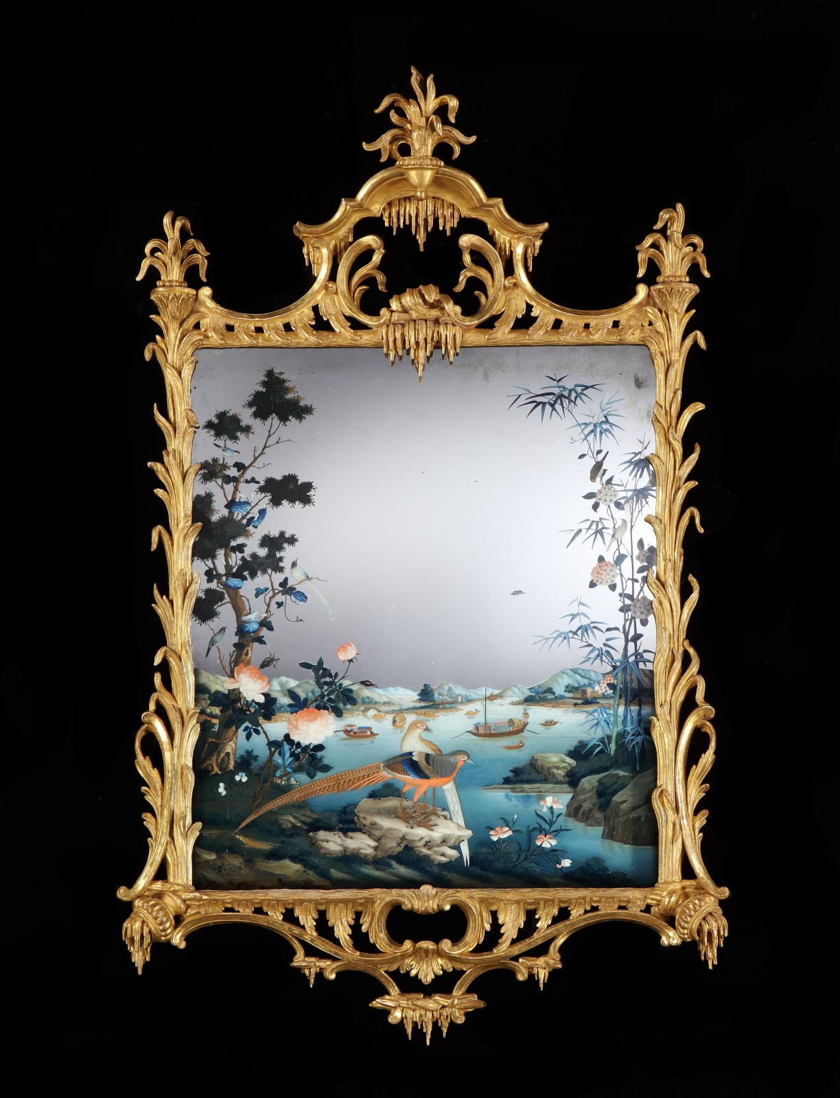 THE H. J. JOEL MIRROR PAINTINGS, The mirror paintings: Chinese export, circa 1765  The frames: modern, 20th century.