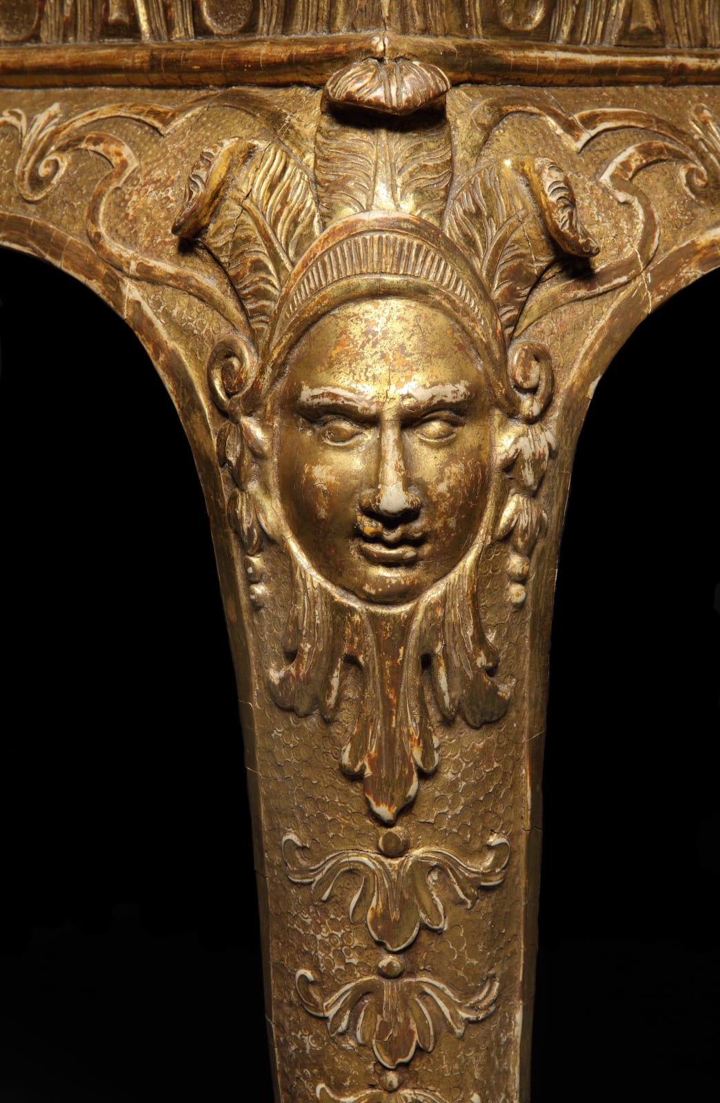 A PAIR OF GEORGE I GILT GESSO SIDE TABLES , English, circa 1720