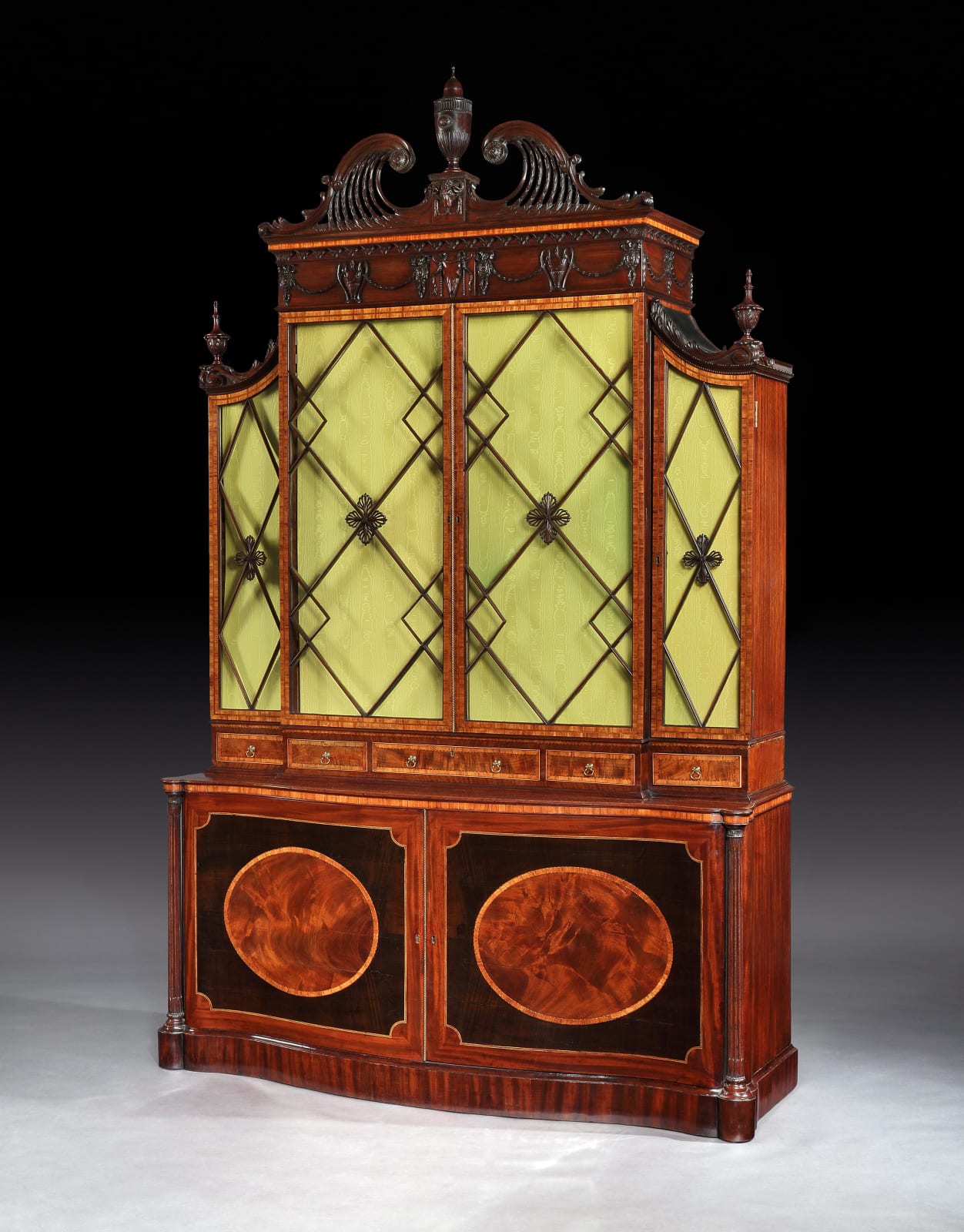 A GEORGE III MAHOGANY BOOKCASE, English, circa 1785